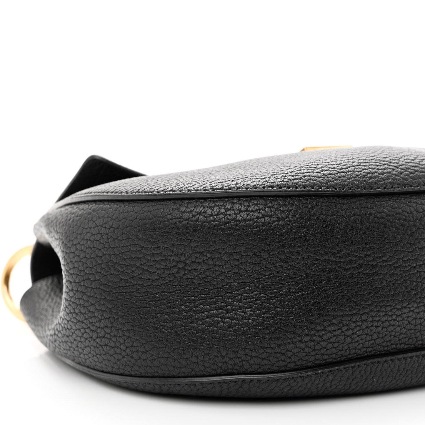 Grained Lambskin Drew Shoulder Bag Black