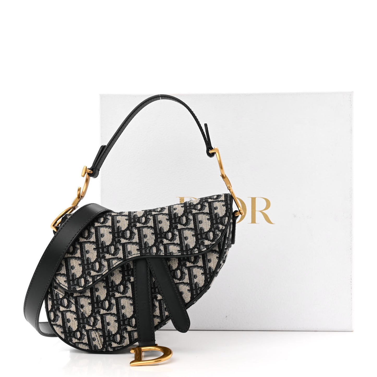 Oblique Mini Saddle Bag With Strap Blue