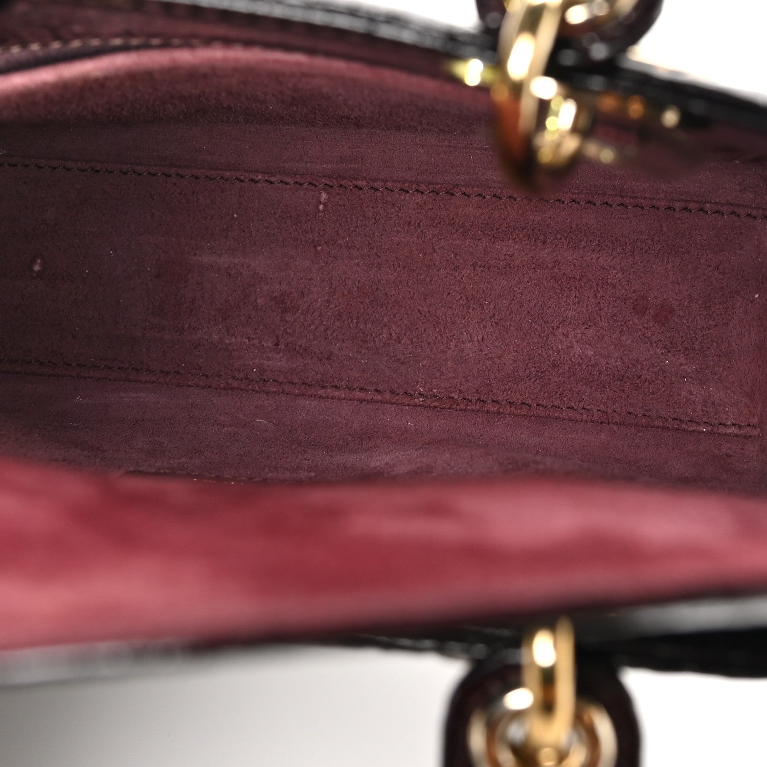 Christian Dior Snakeskin Small Lady Dior Burgundy 5 of 9