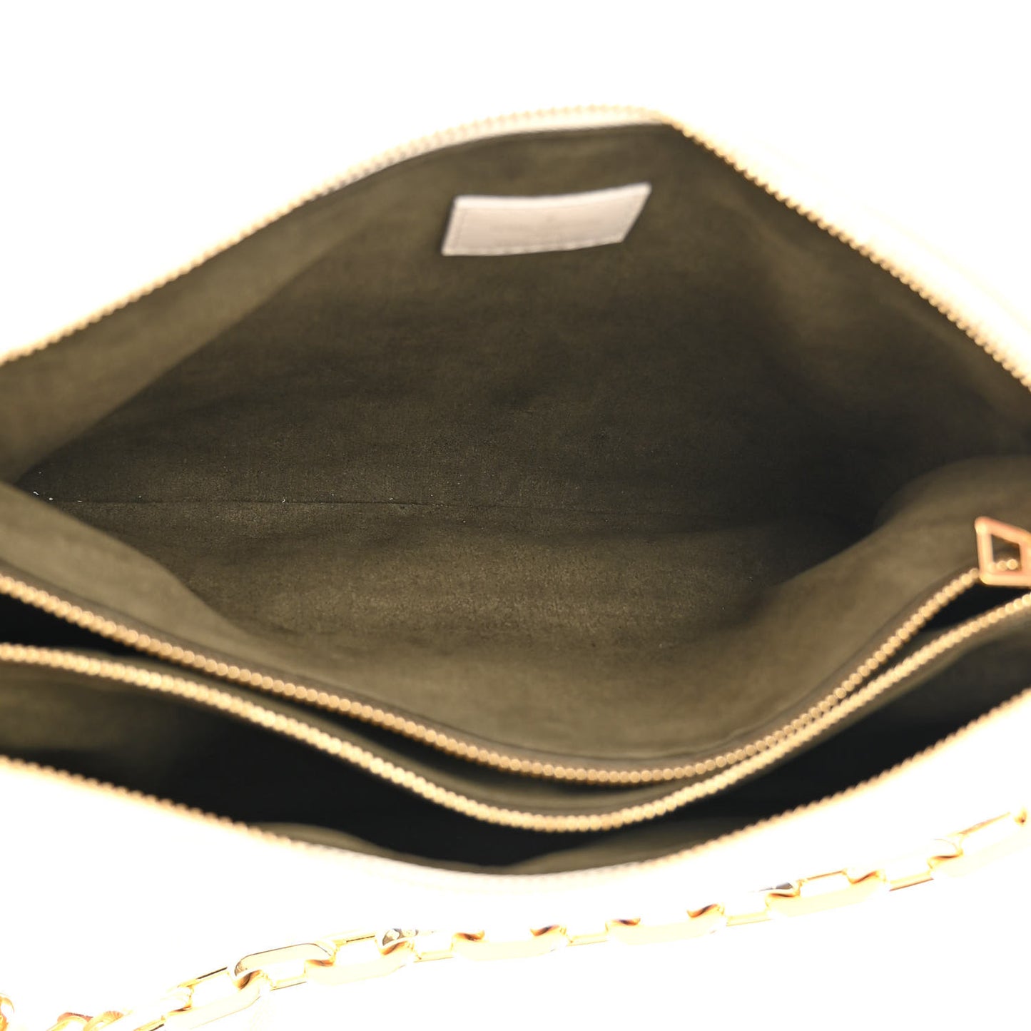 Lambskin Embossed Monogram Coussin PM Beige Cream