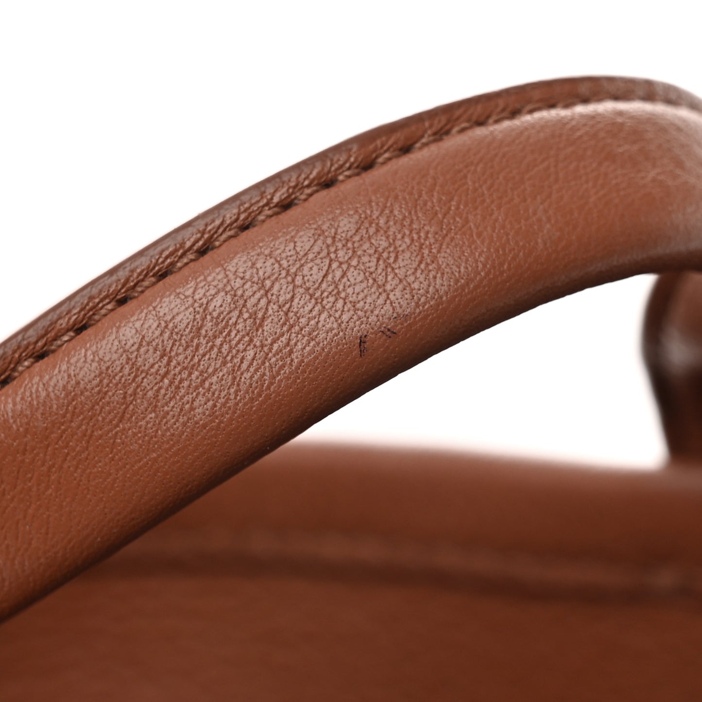 Grained Calfskin Mini The Tote Bag Argan Oil
