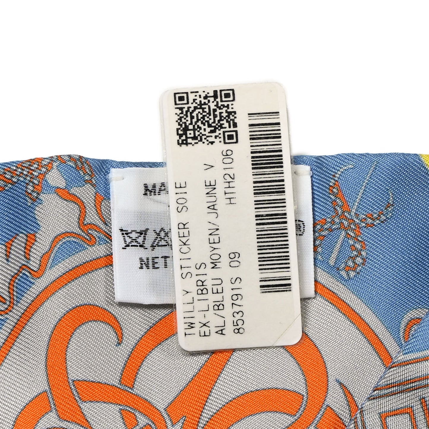 Silk Ex-Libris Sticker Twilly Bleu Moyen Jaune Vif