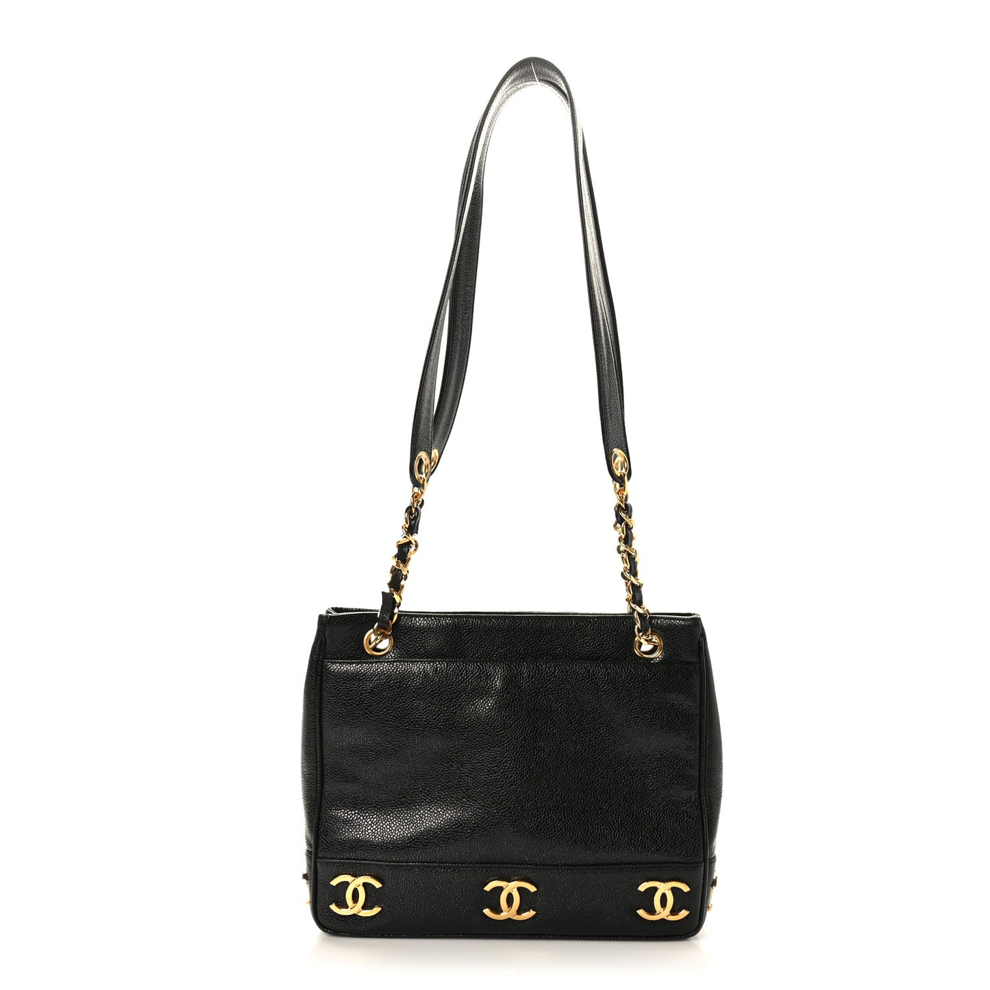Caviar CC Shoulder Bag Black