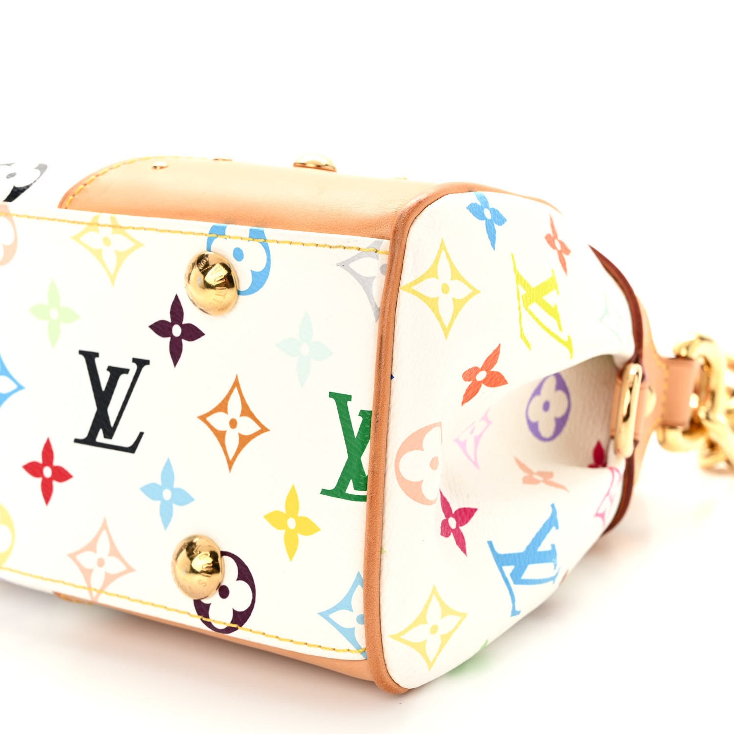 LOUIS VUITTON Monogram Multicolor Beverly MM White
