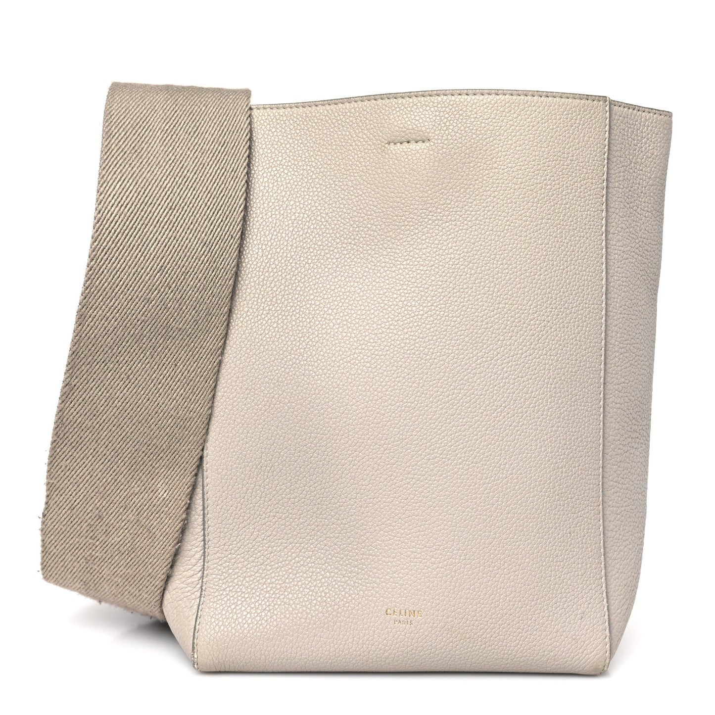 Soft Grained Calfskin Small Sangle Bucket Bag Light Taupe