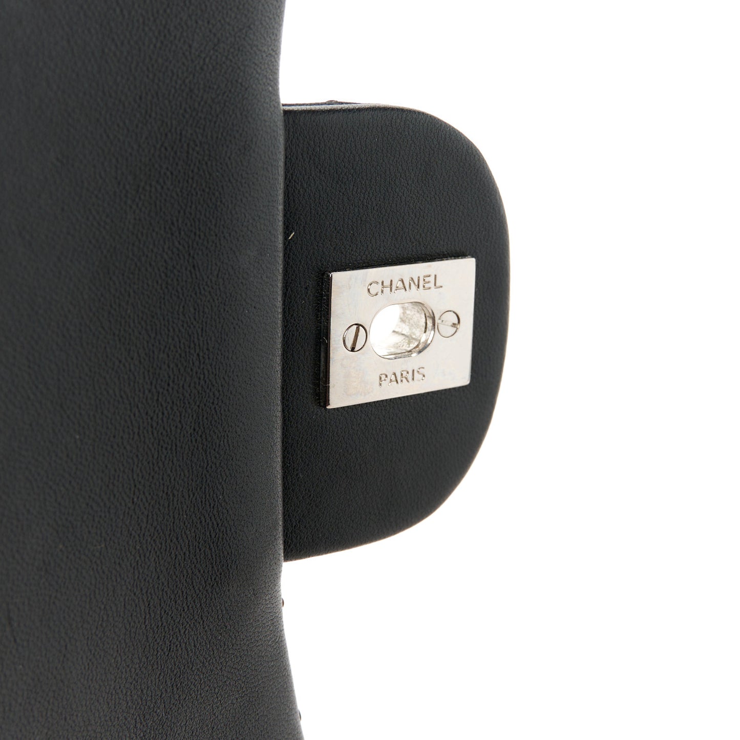 Sequin Medium Single Flap Black Gold