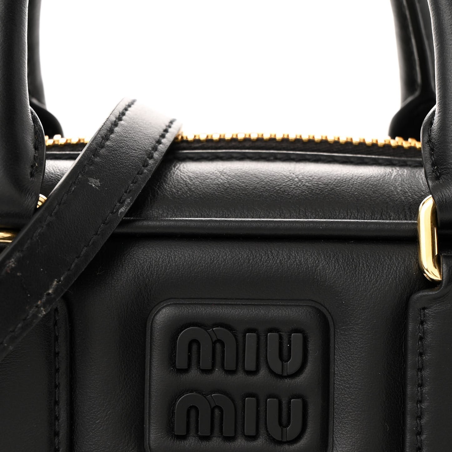 Calfskin Regular Arcadie Top Handle Bag Black