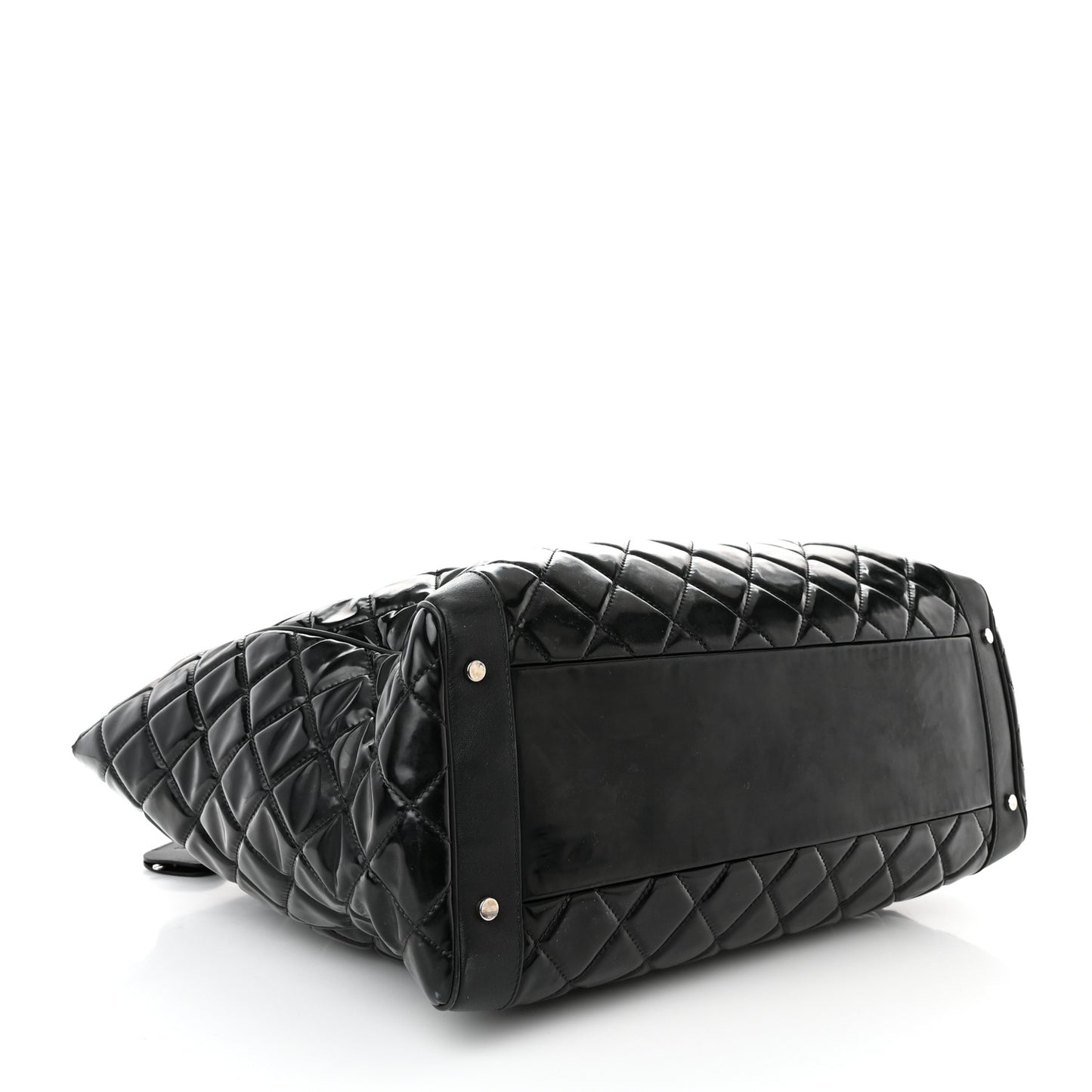 Vinyl Calfskin Viaggio Travel Bag Black
