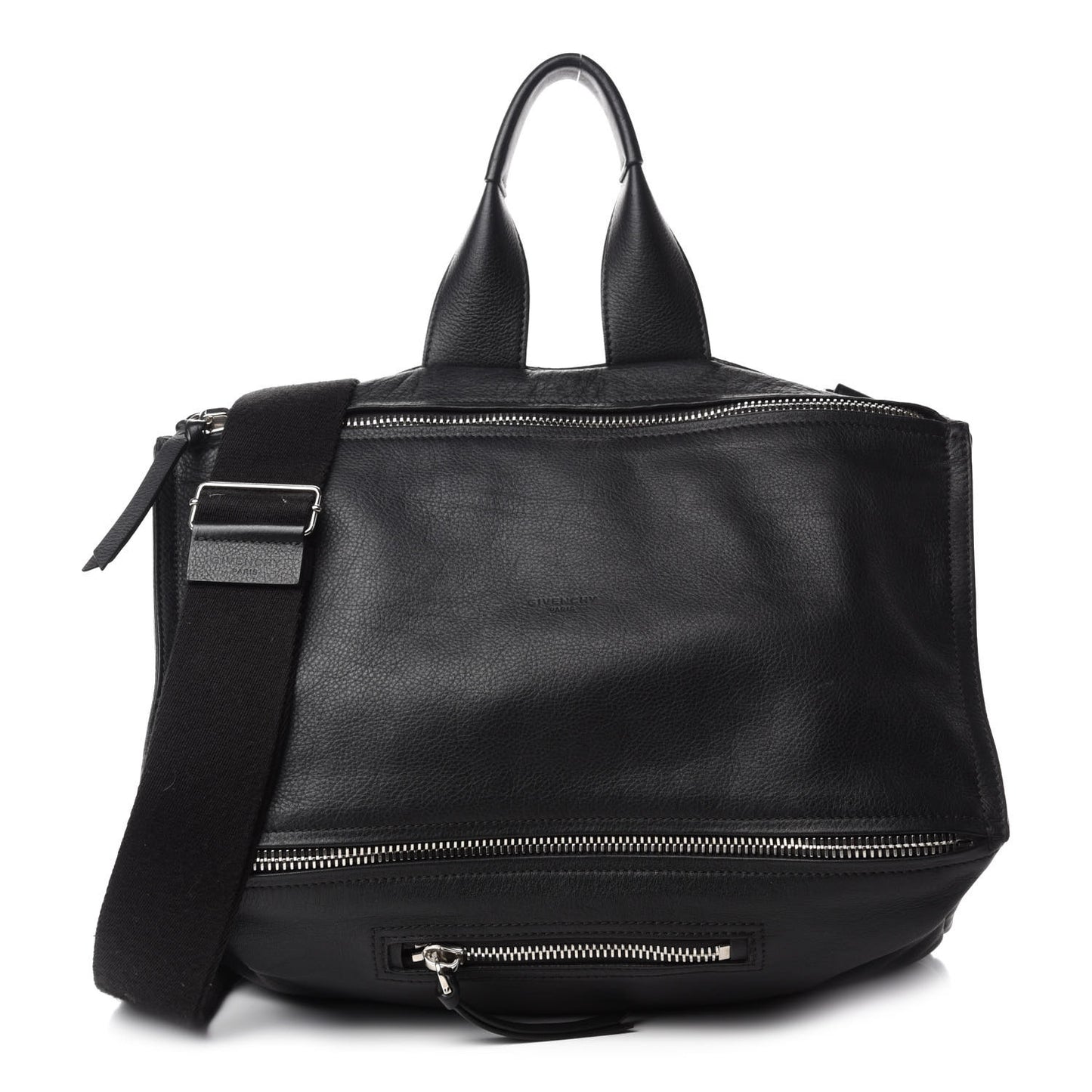 Pebbled Calfskin Large Pandora Black