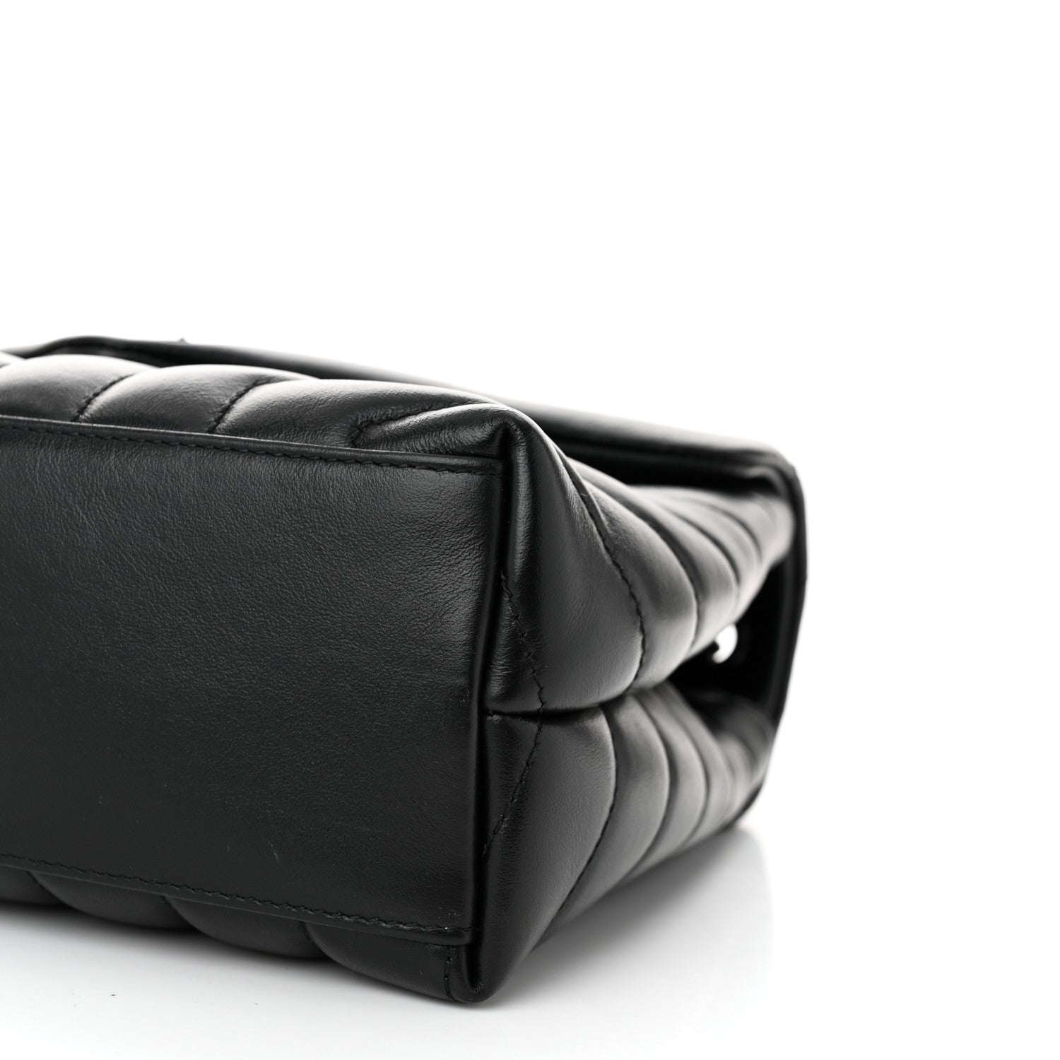 Saint Laurent Calfskin Y Quilted Monogram Monochrome Small Loulou Chain Satchel Black 10 of 10