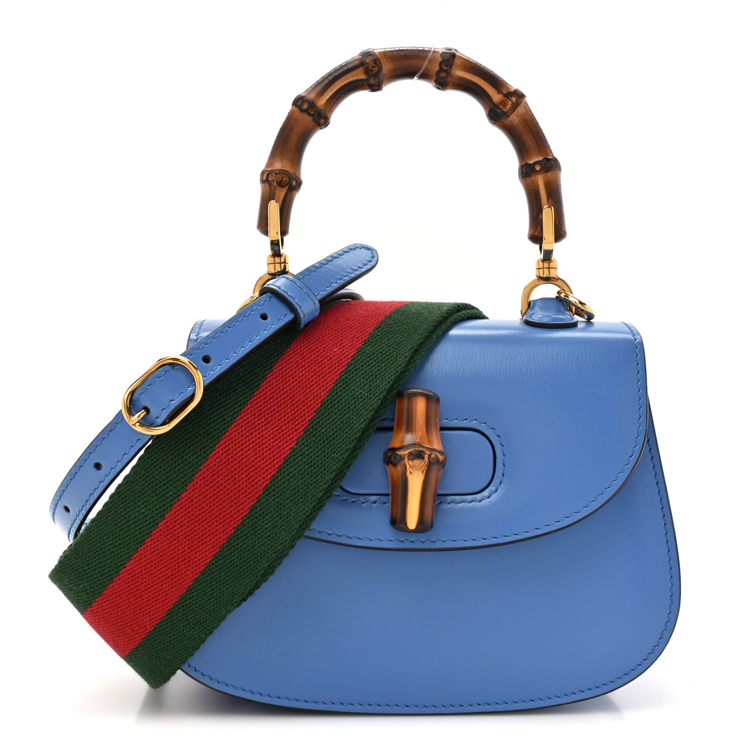 Gucci Boarded Dyana Lux Calfskin Web Mini Bamboo 1947 Top Handle