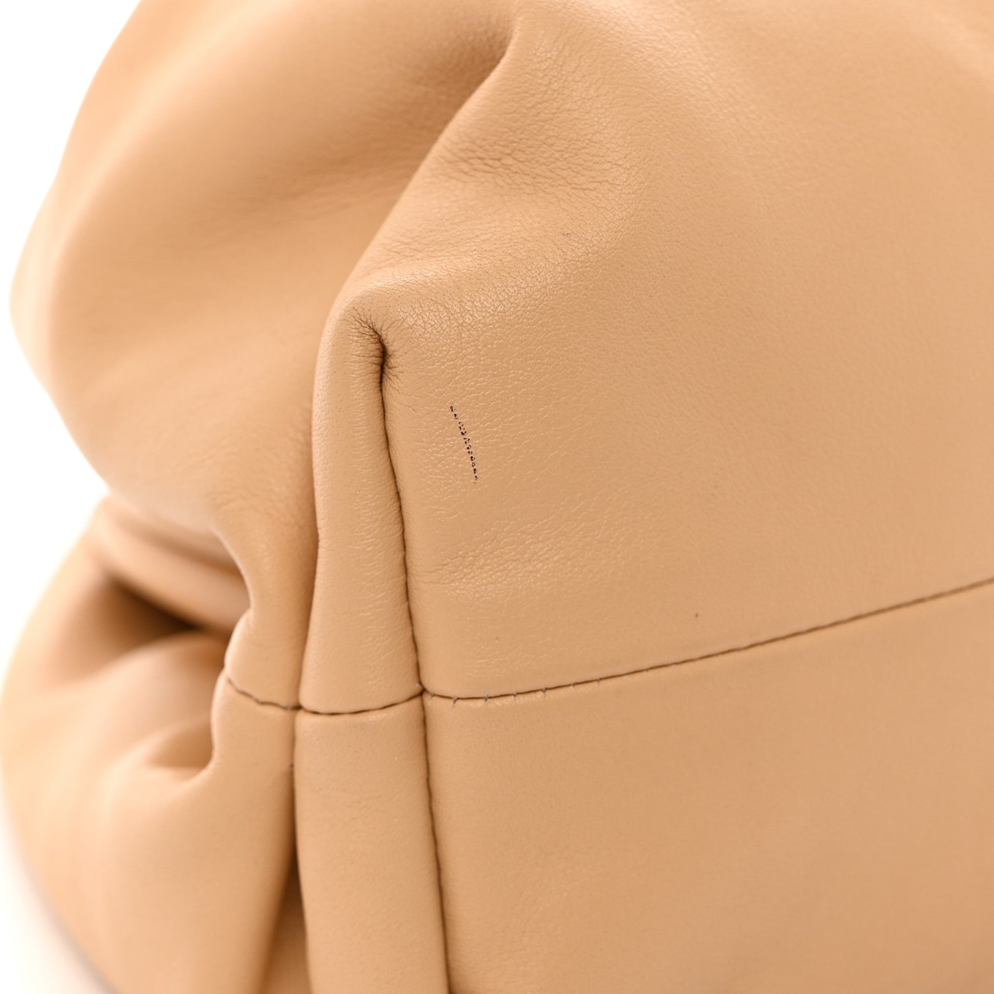 Smooth Butter Calf The Pouch Oversized Clutch Almond