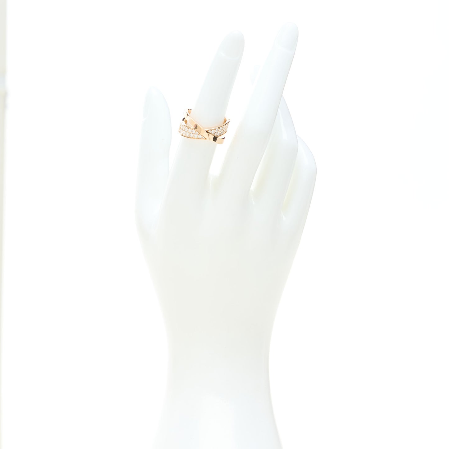 18K Rose Gold Diamond Atlas X Wide Ring 52 6
