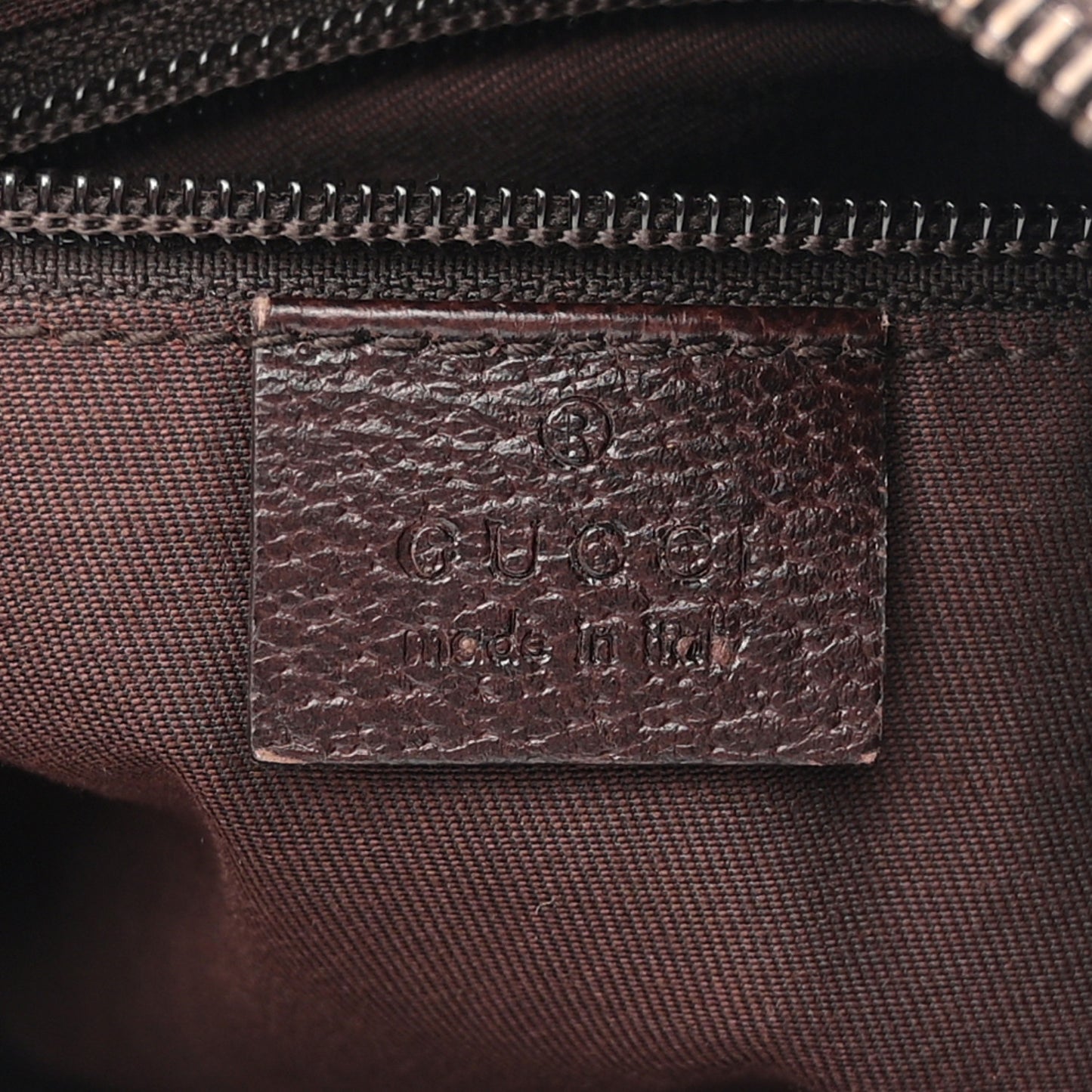 Monogram Web Medium Half Moon Hobo Dark Brown