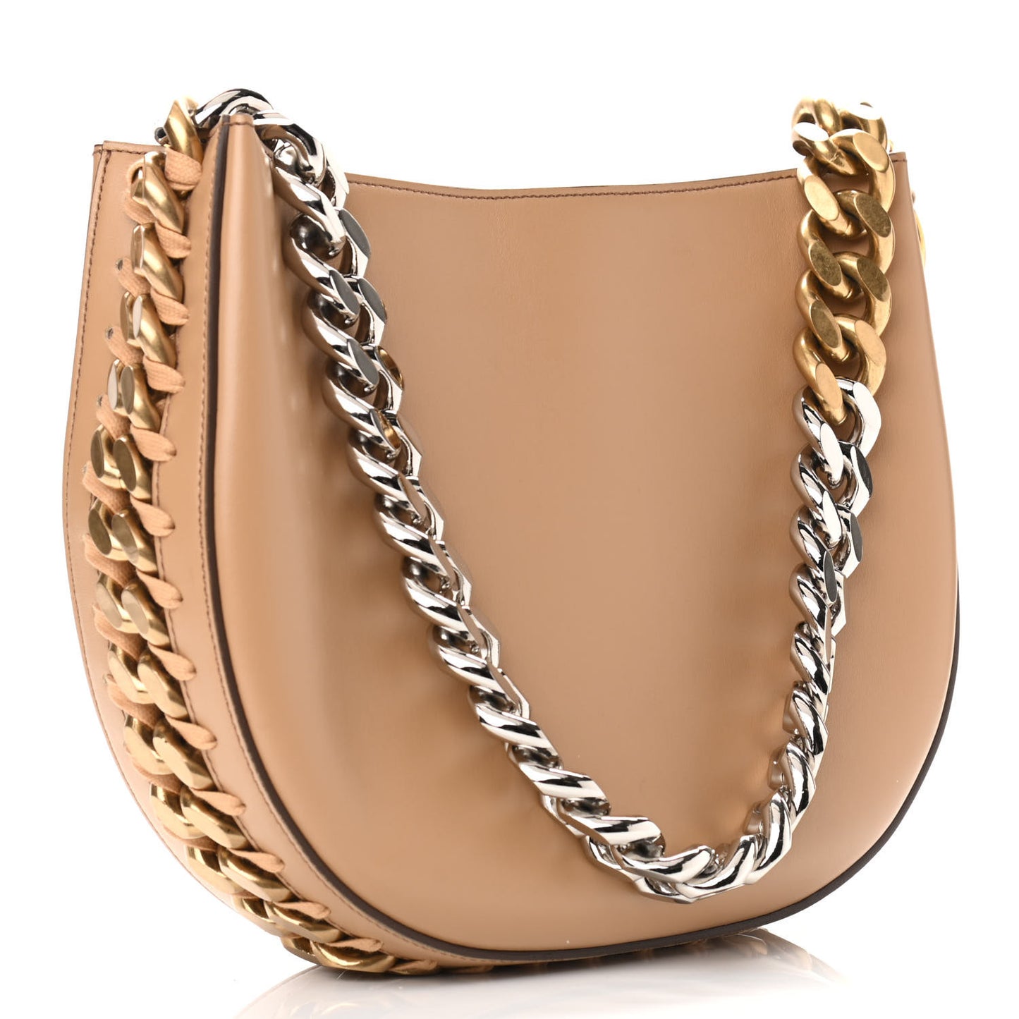 Eco Alter Nappa Large Frayme Shoulder Bag Sand