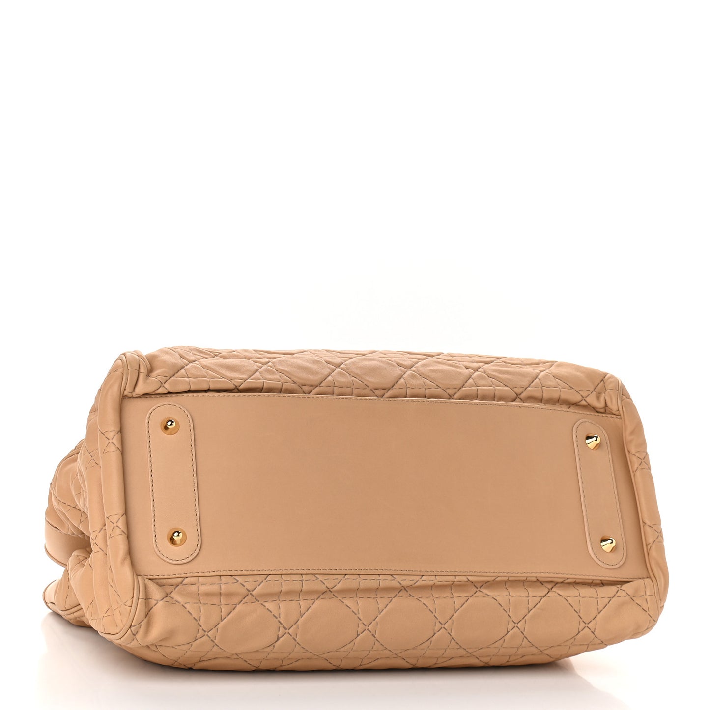 Lambskin Cannage Large Lady Dior Tote Beige