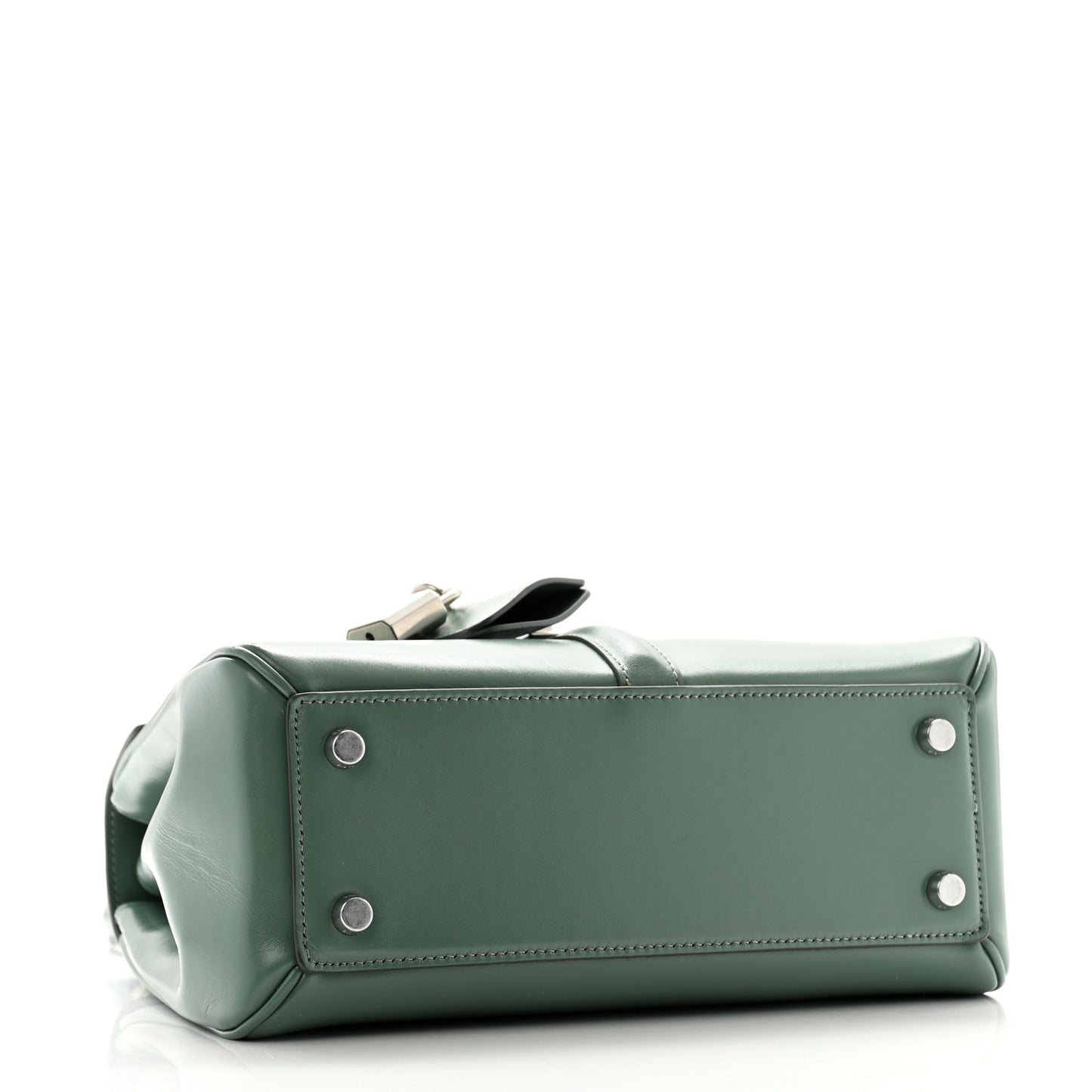 Satinated Calfskin Small 16 Top Handle Bag Celadon