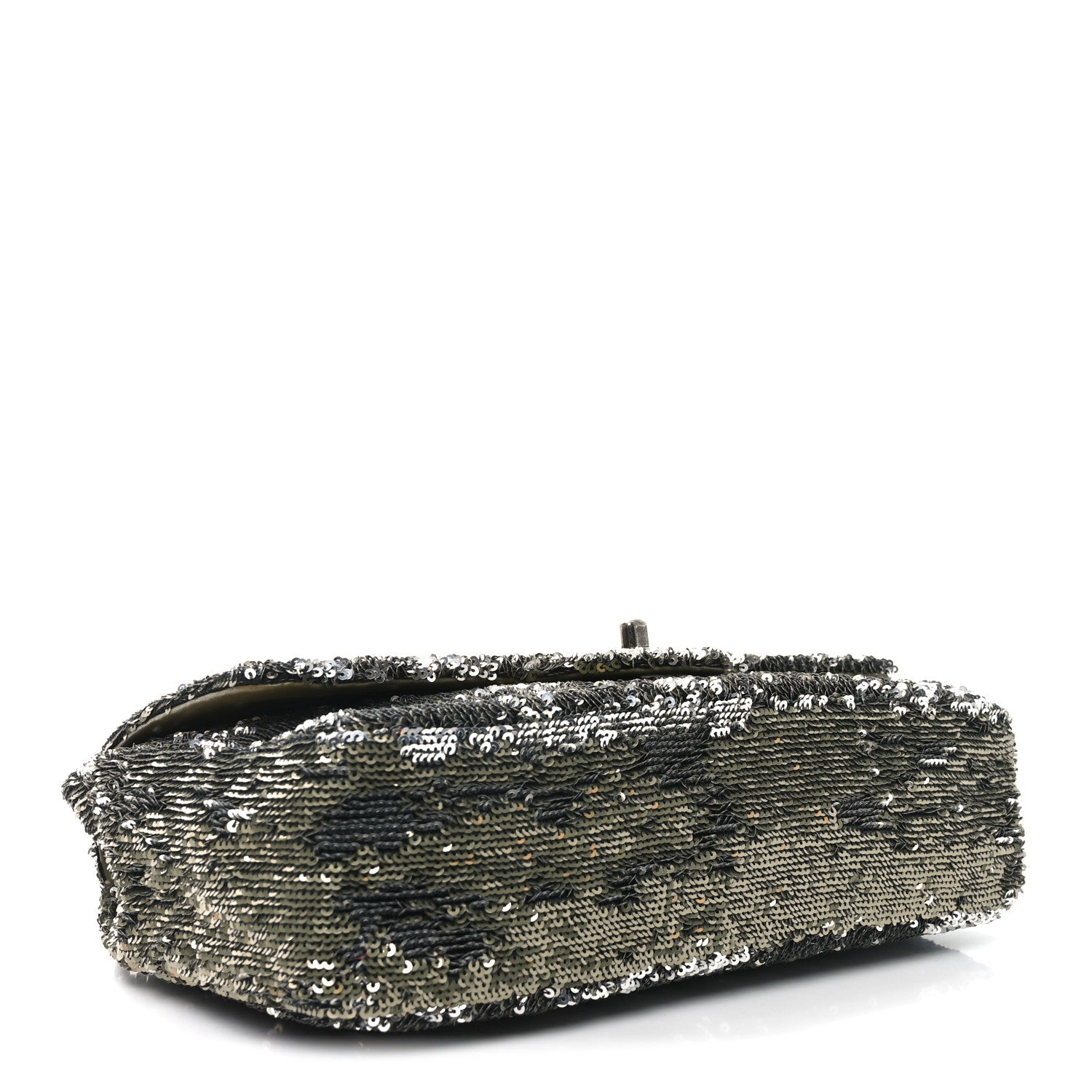 Chanel Sequin Coco Cuba Medium Single Flap Khaki 4 of 10