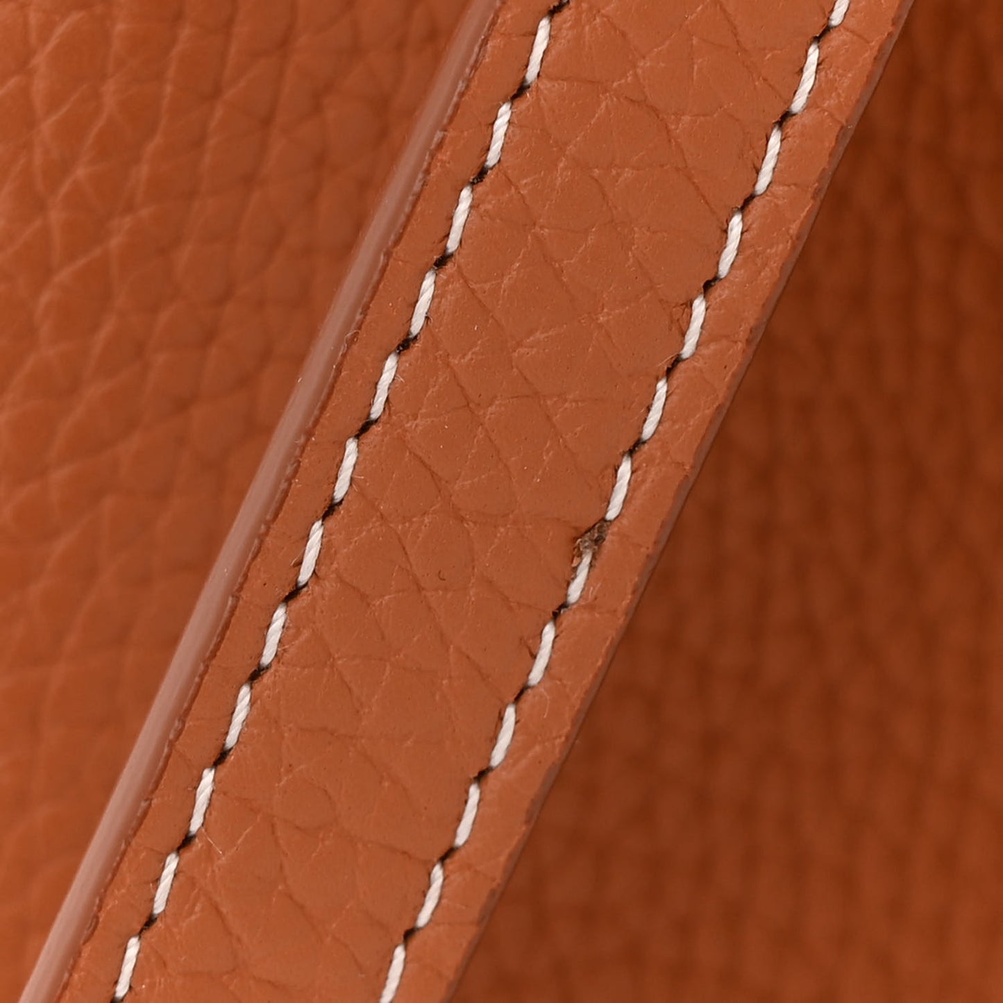 Grainy Calfskin Small TB Bucket Bag Russet Brown