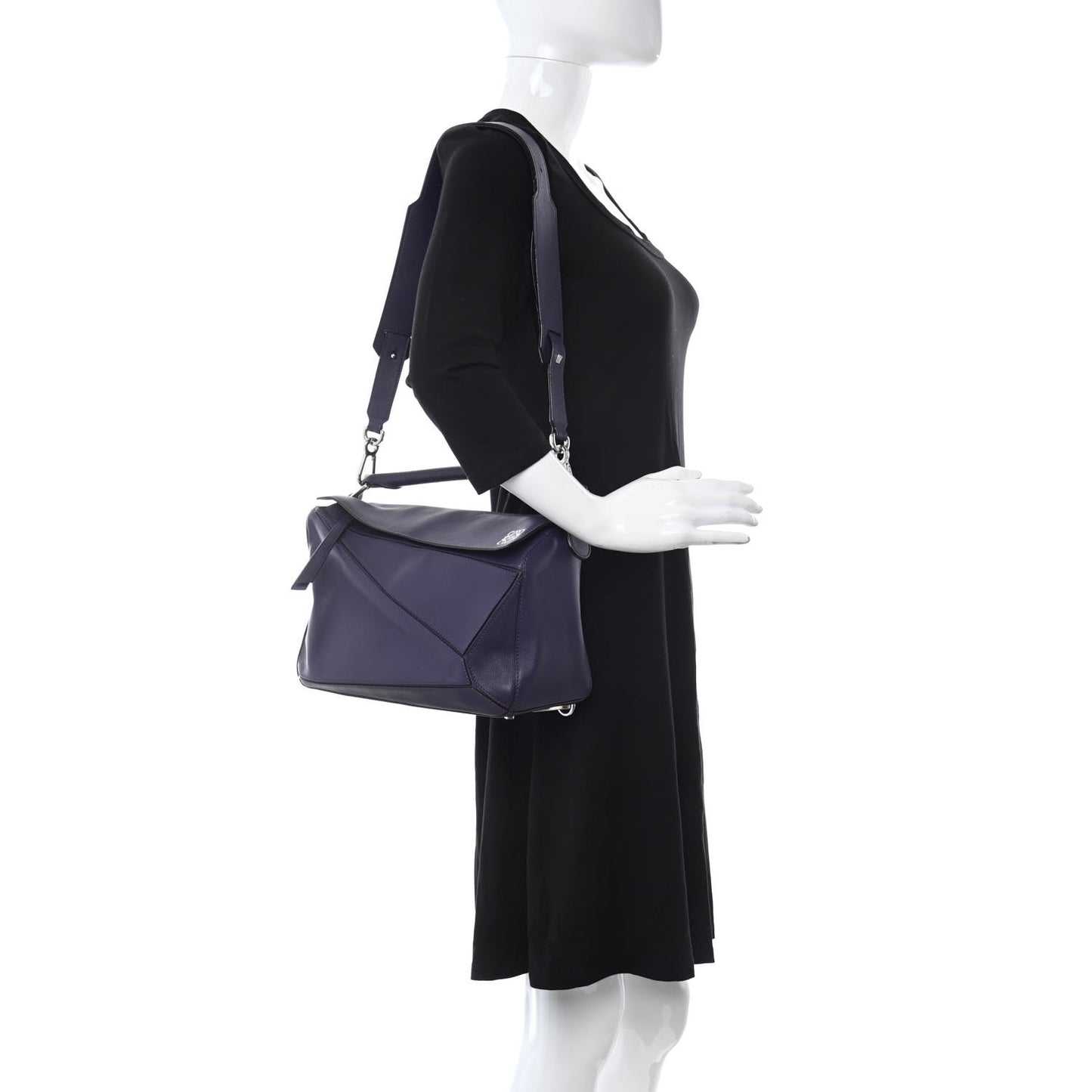 Calfskin Medium Puzzle Bag Purple