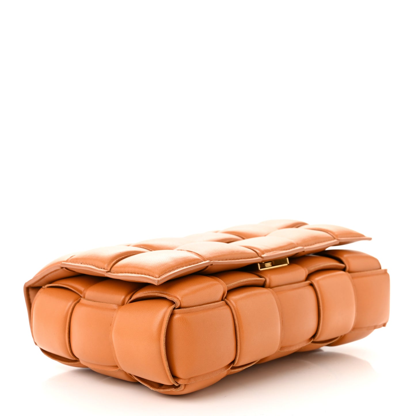 Nappa Maxi Intreccio Padded Cassette Crossbody Bag Clay