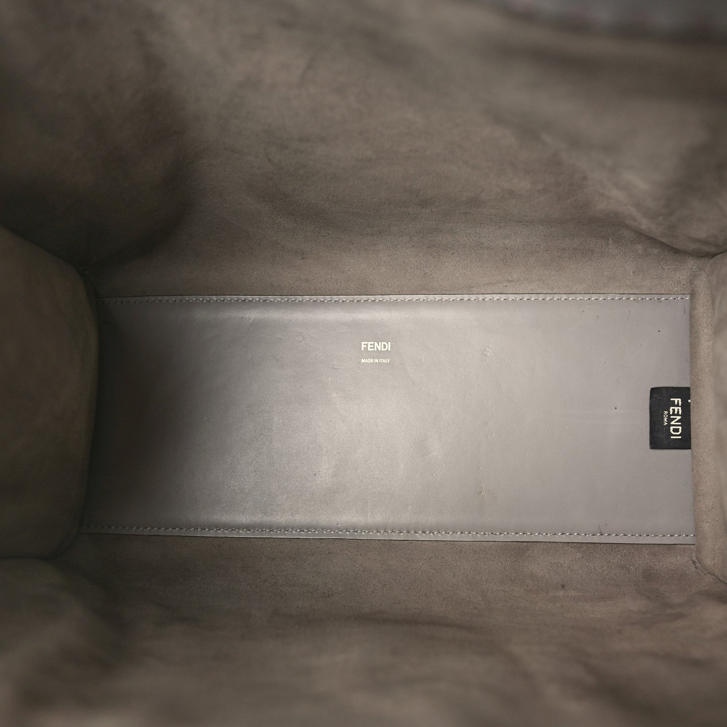 Vitello King Plexiglass Logo Embossed Medium Fendi Sunshine Shopper Tote Moon