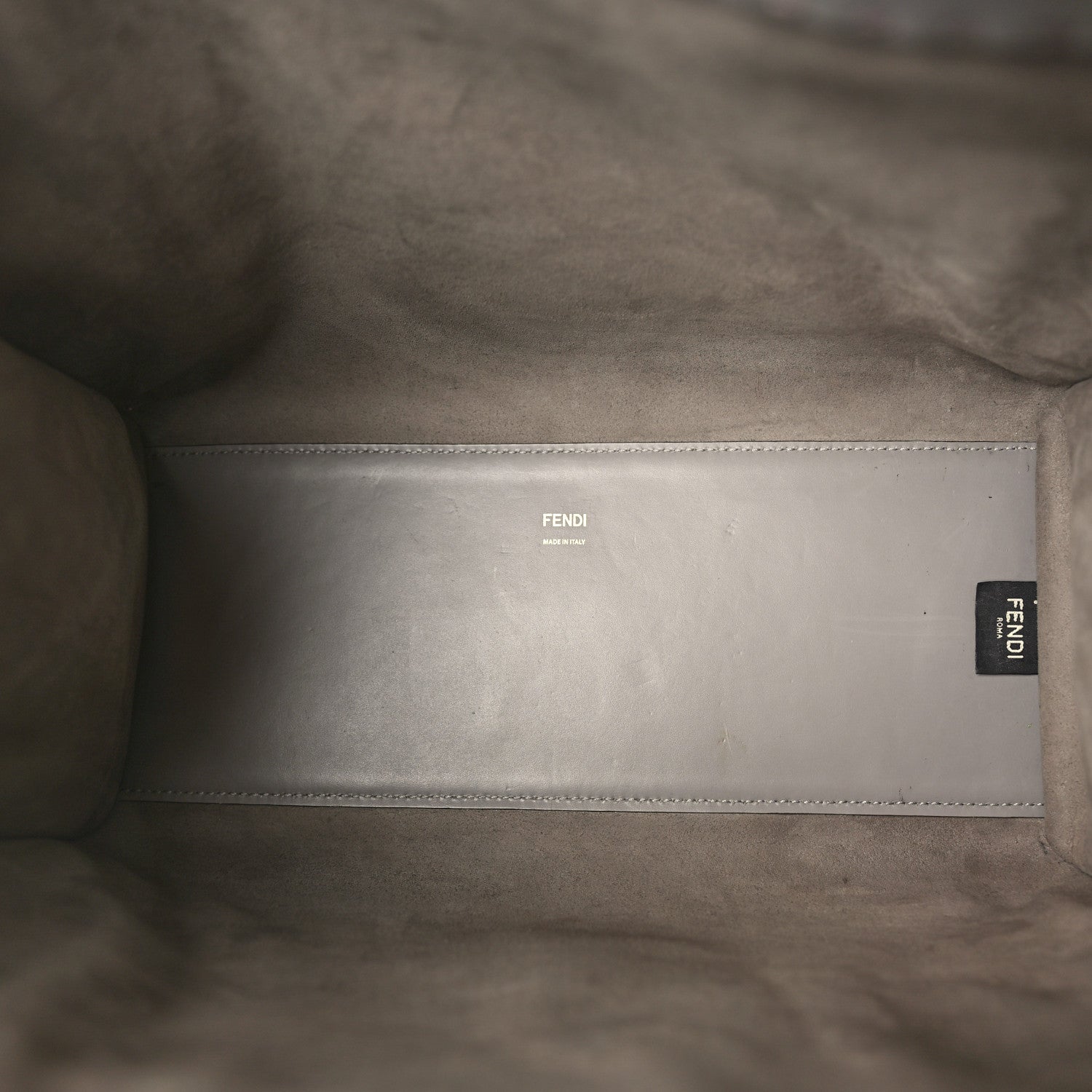 Fendi Vitello King Plexiglass Logo Embossed Medium Fendi Sunshine Shopper Tote Moon 5 of 10