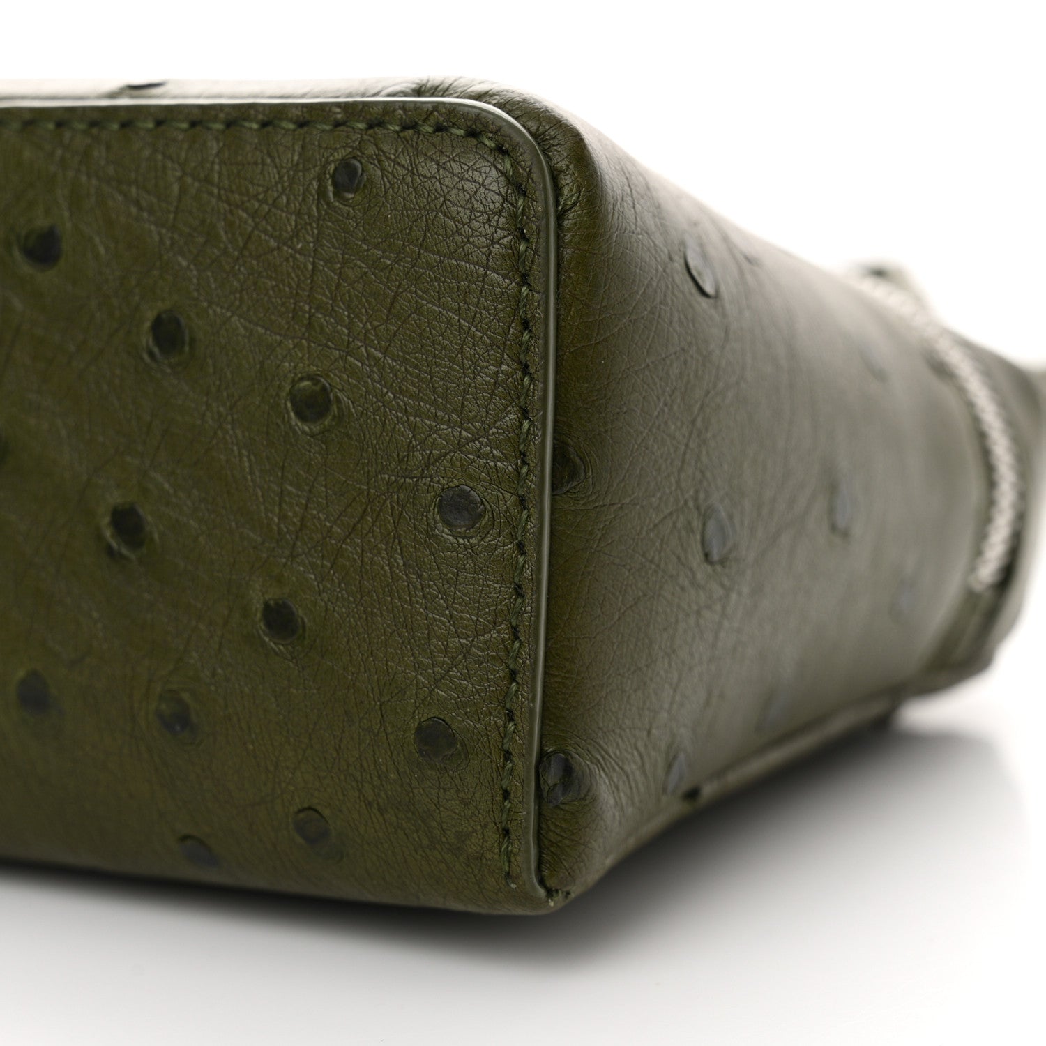 Loro Piana Ostrich L19 Extra Pocket Pouch Dark Lichen Green 9 of 10