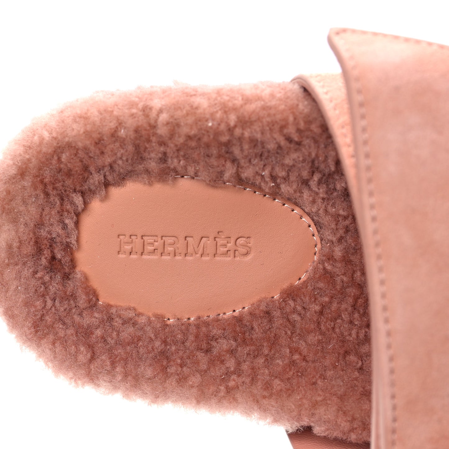Suede Goatskin Woolskin Womens Chypre Sandals 35.5 Rose Aube