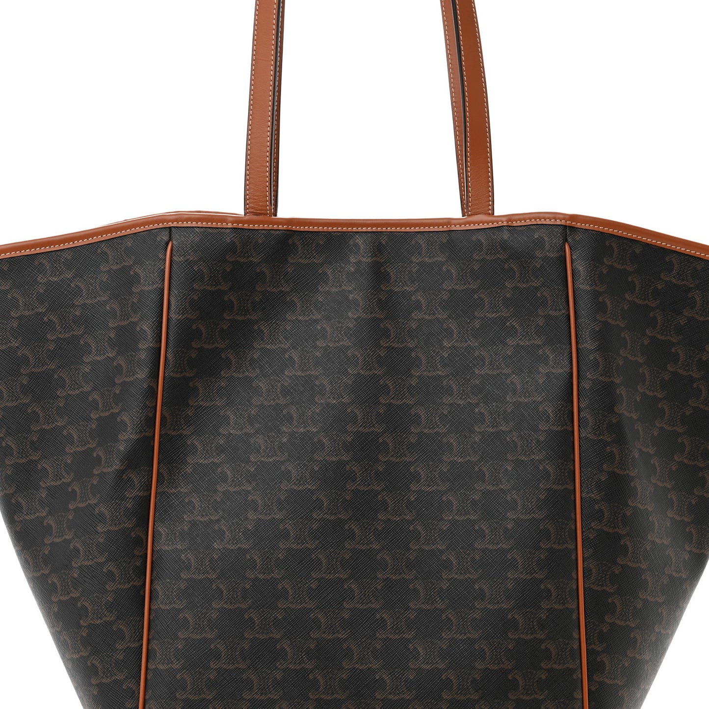Triomphe Canvas Medium Folded Cabas Tan