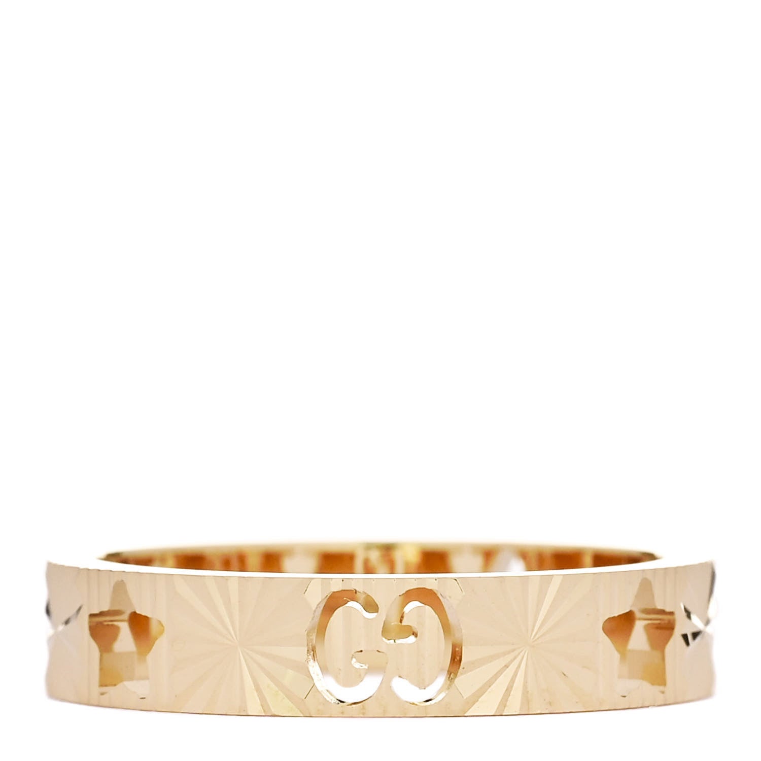 Gucci 18K Yellow Gold Icon Stars Band Ring 52 6 1 of 6