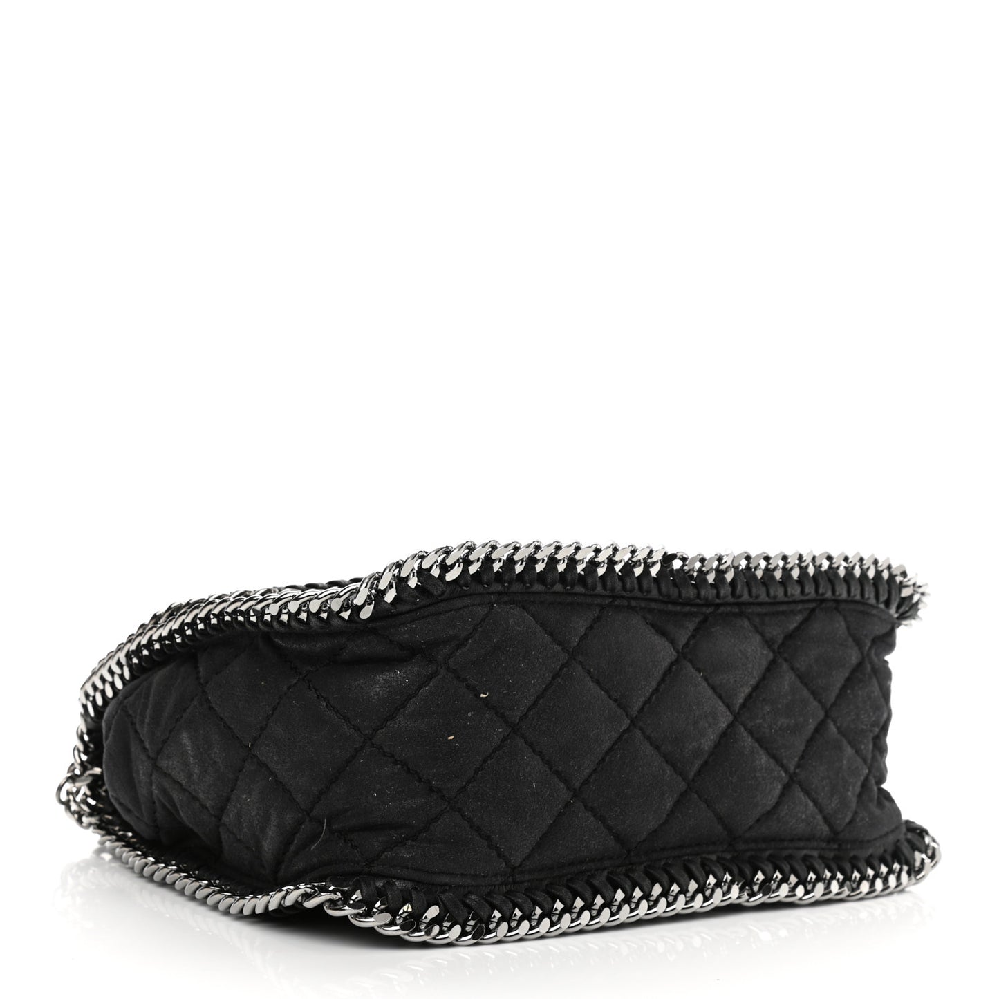 Shaggy Deer Quilted Falabella Shoulder Bag Black