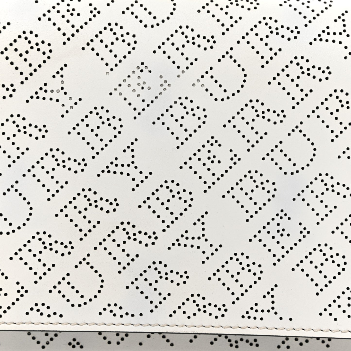 Calfskin Perforated Hampshire Crossbody Chalk White