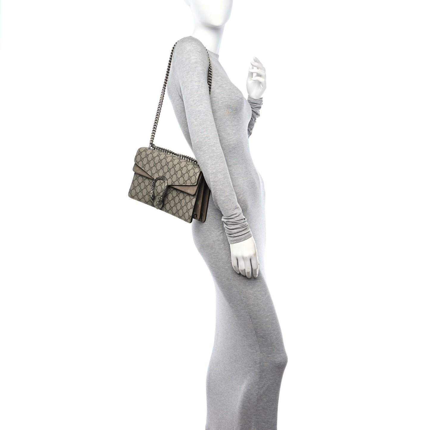GG Supreme Monogram Small Dionysus Shoulder Bag Taupe