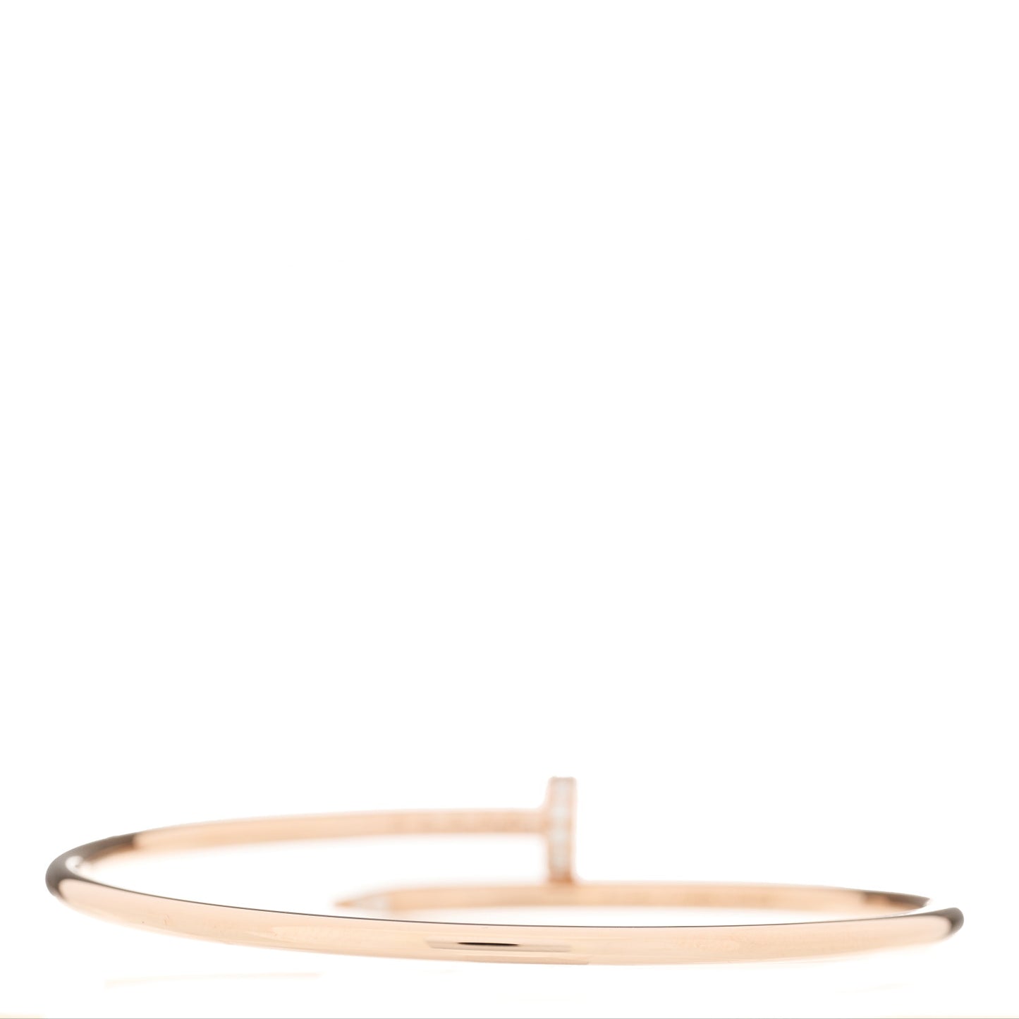 18K Pink Gold Diamond Small Juste Un Clou Bracelet 16