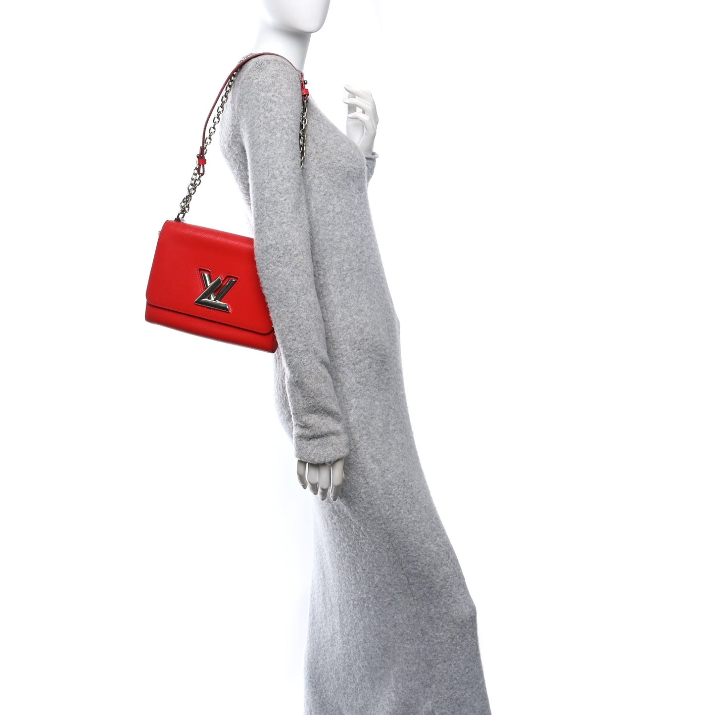 Epi Twist Shoulder Bag MM Coquelicot
