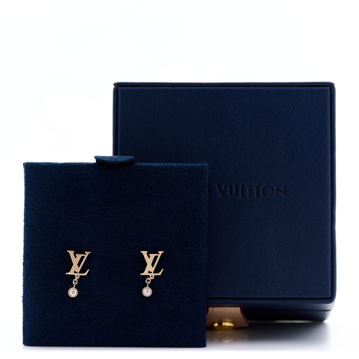 18K Pink Gold Diamond Idylle Blossom LV Stud Earrings