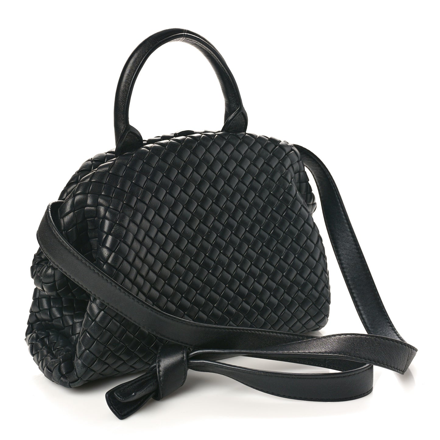 Nappa Intrecciato Small Padded The Handle Black