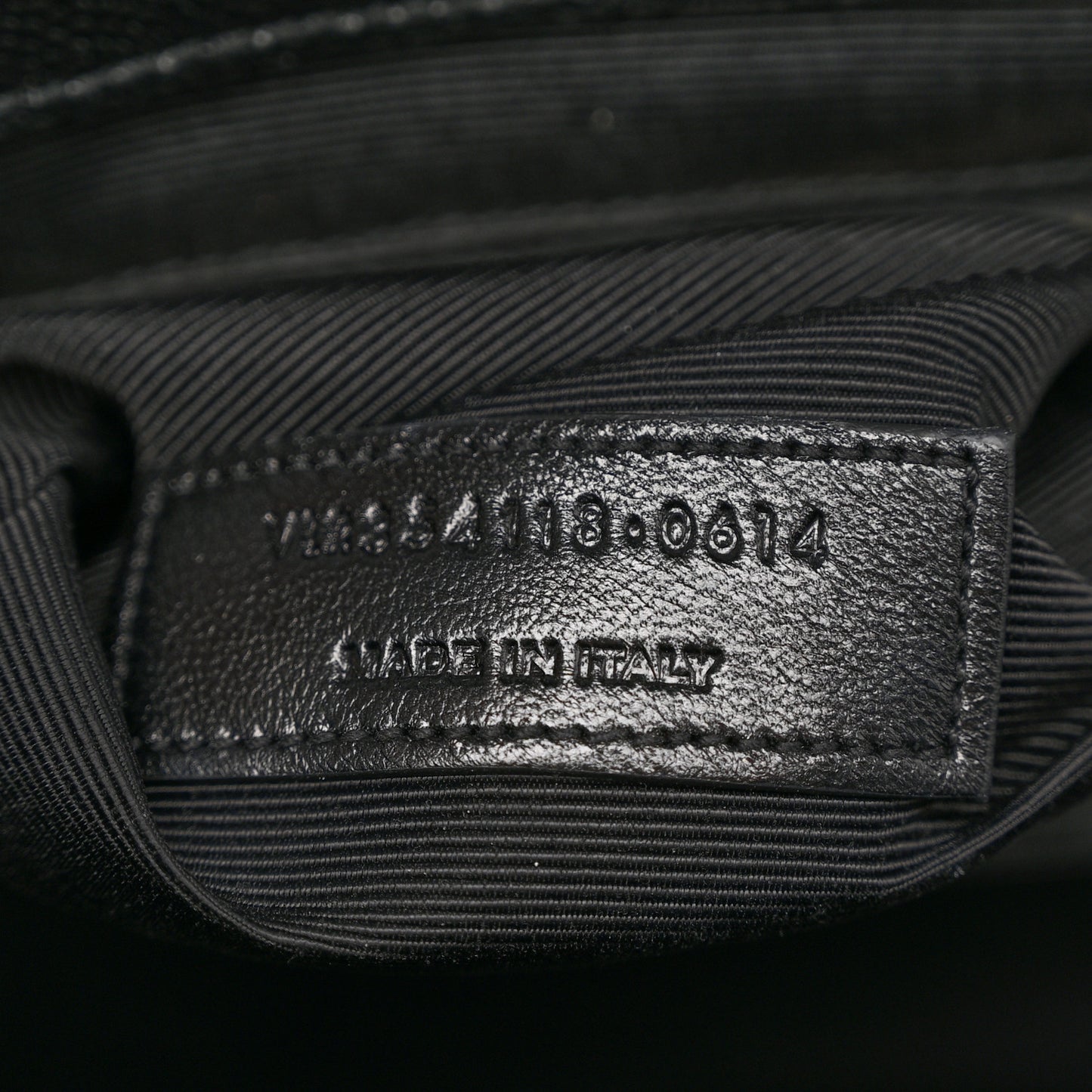 Grain De Poudre Matelasse Chevron Large Monogram Satchel Black