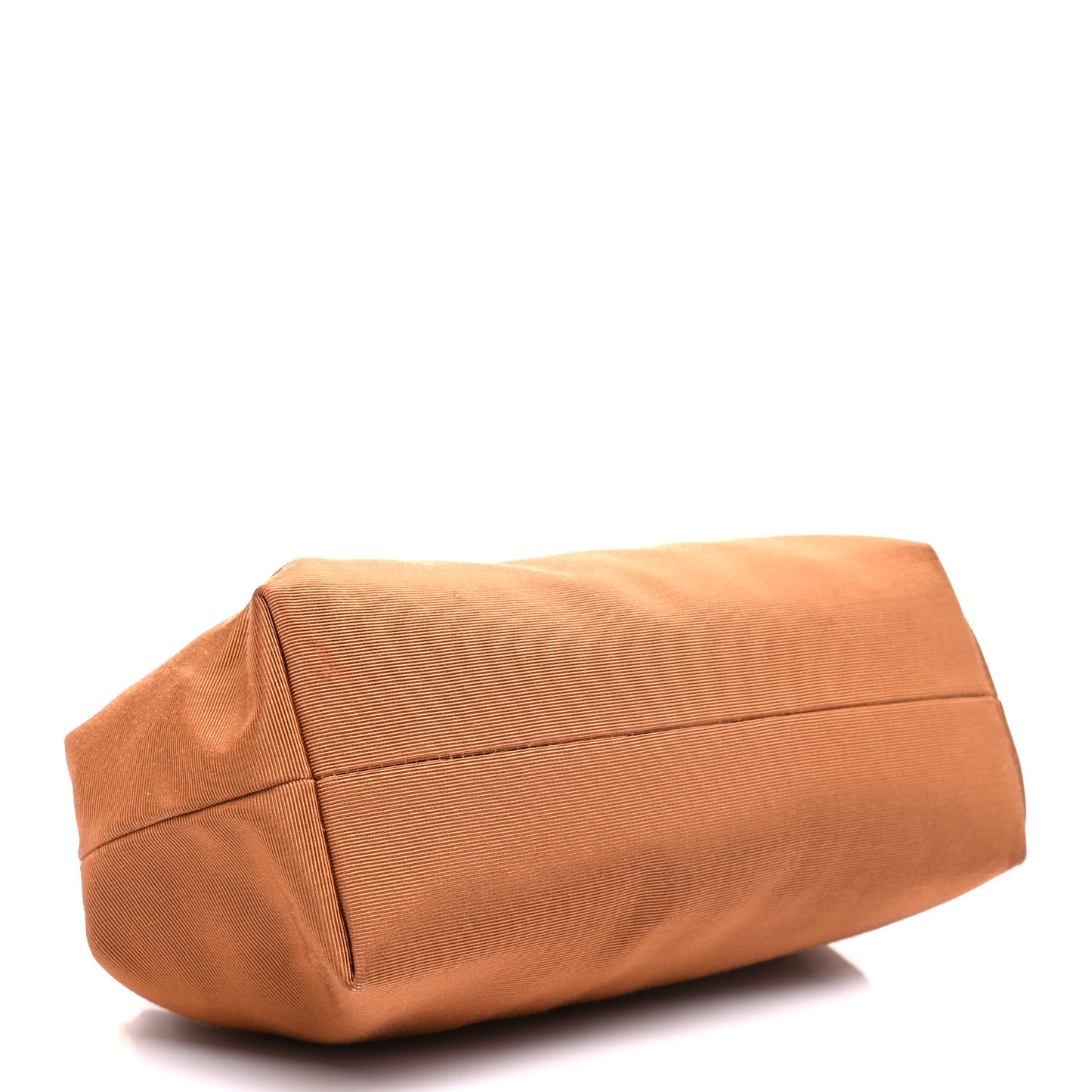 Canvas Mini Volume Chain Clutch Brown