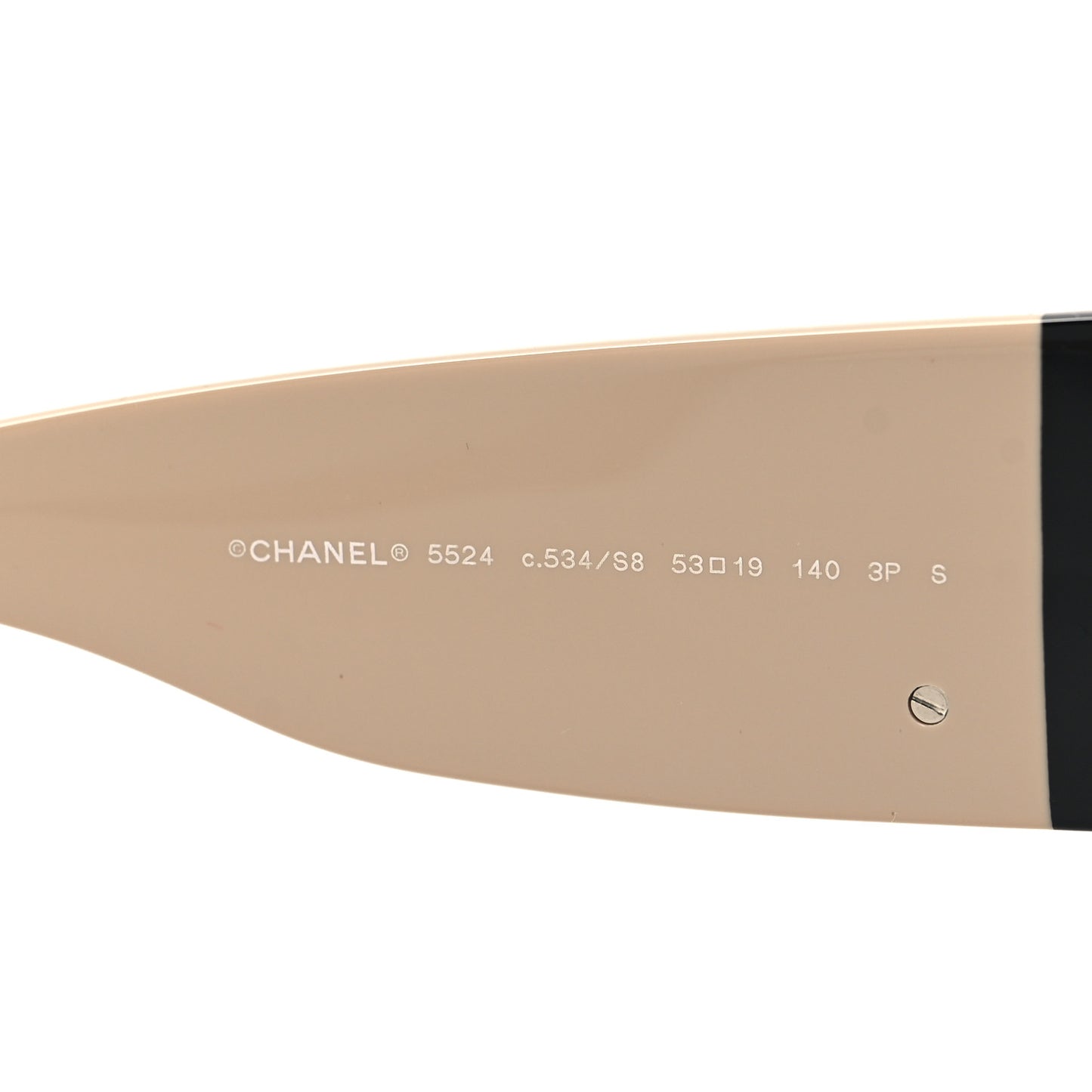 Acetate Oval Sunglasses 5524 Black Beige