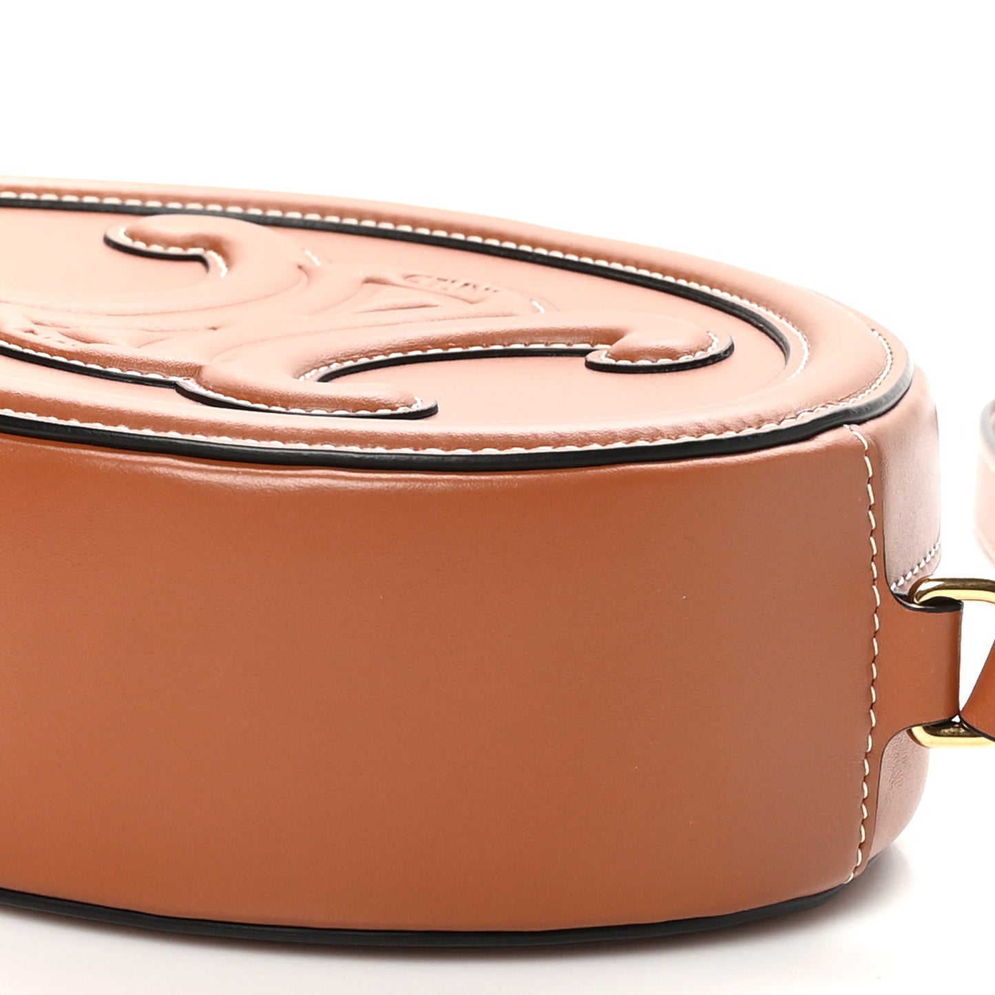 Smooth Calfskin Cuir Triomphe Oval Bag Tan