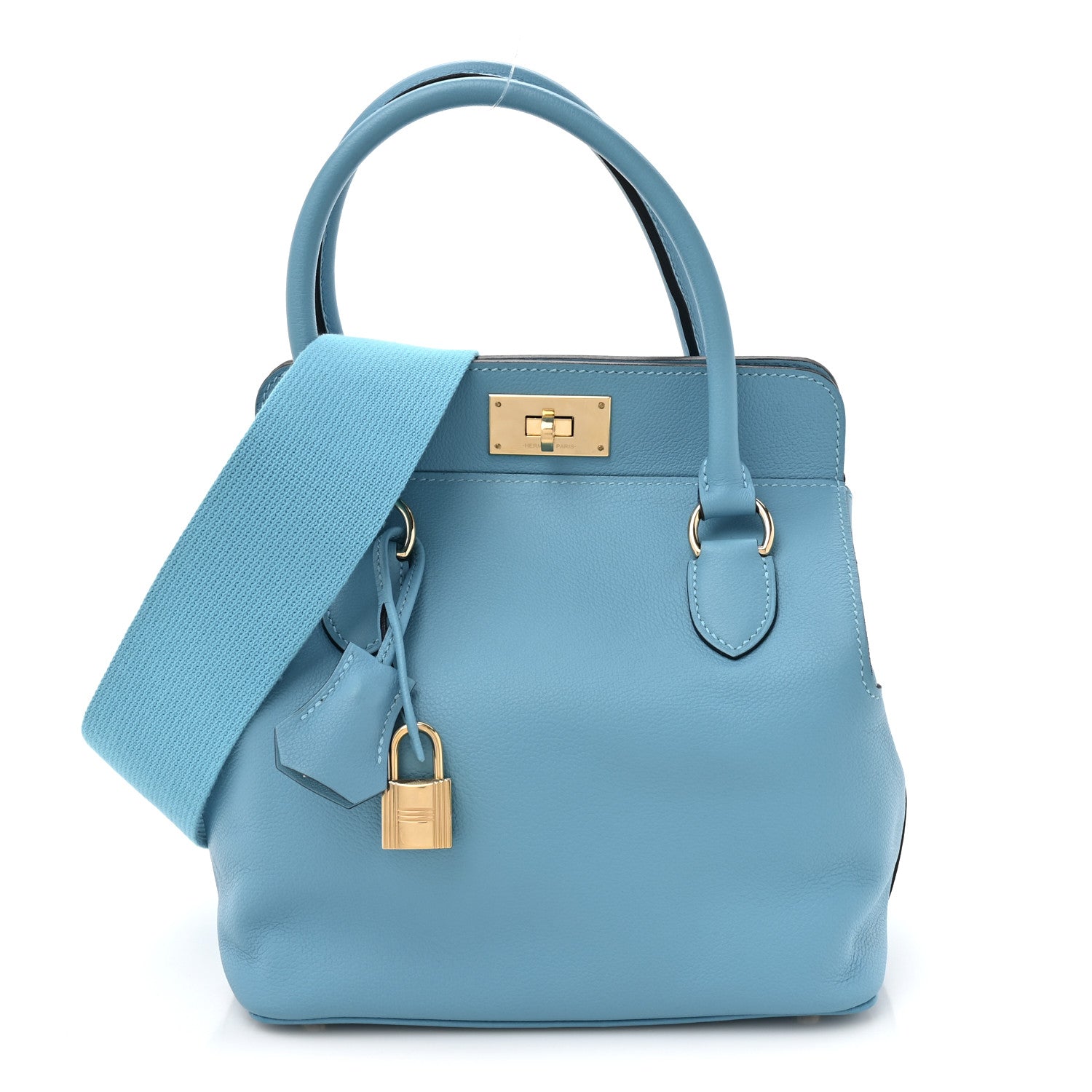 新品・未使用　HERMES 水色 Hermes Evercolor Toolbox 20 Bleu Du Nord 1821829 – FASHIONPHILE