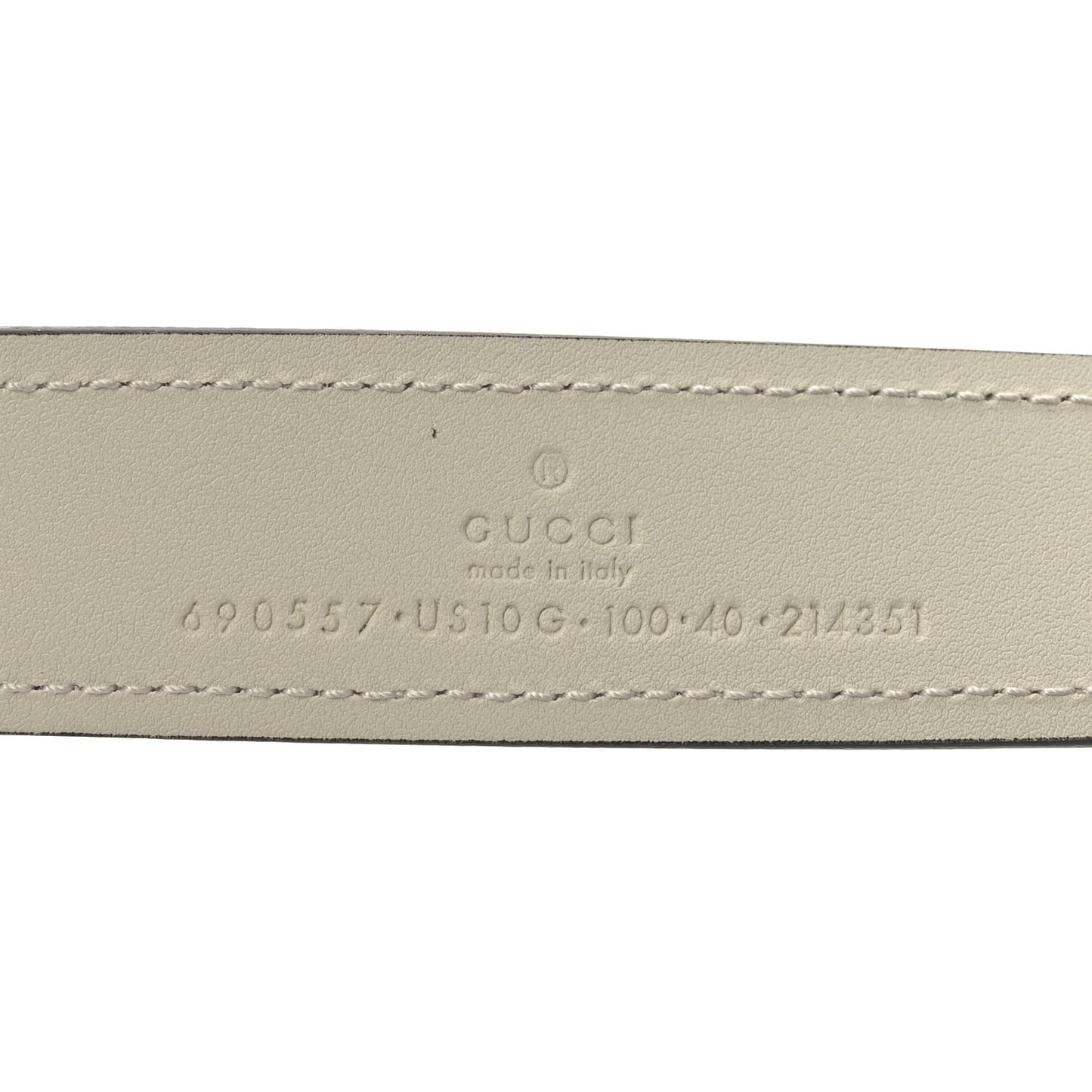 Ciny Lux Calfskin Blondie 30mm Belt 100 40 Mystic White