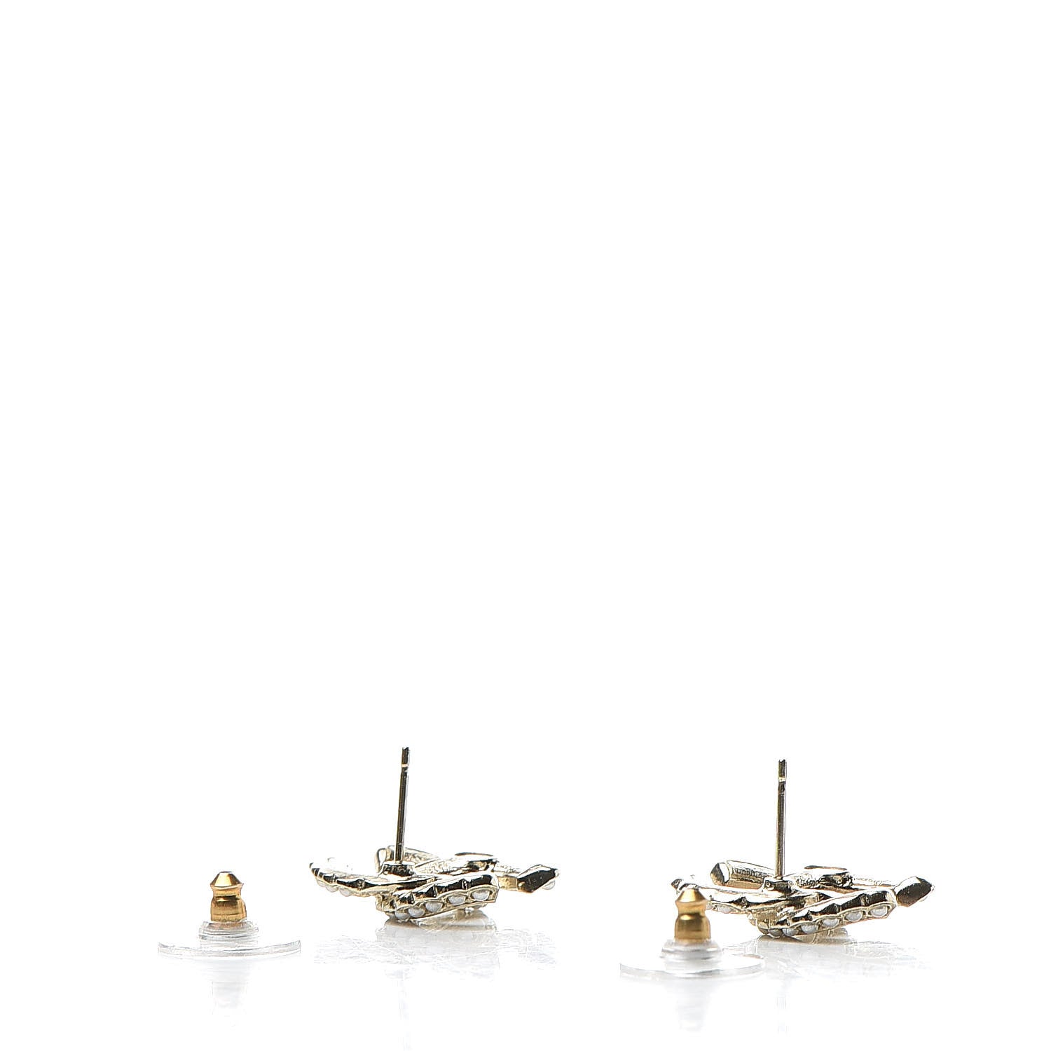 Chanel Pearl Queen of France CC Earrings Gold 3 of 4
