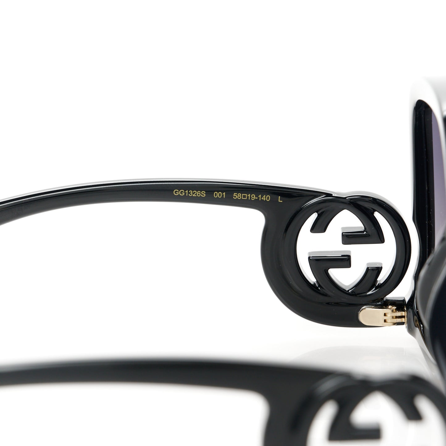 Acetate Rectangle Frame Sunglasses GG1326S Black