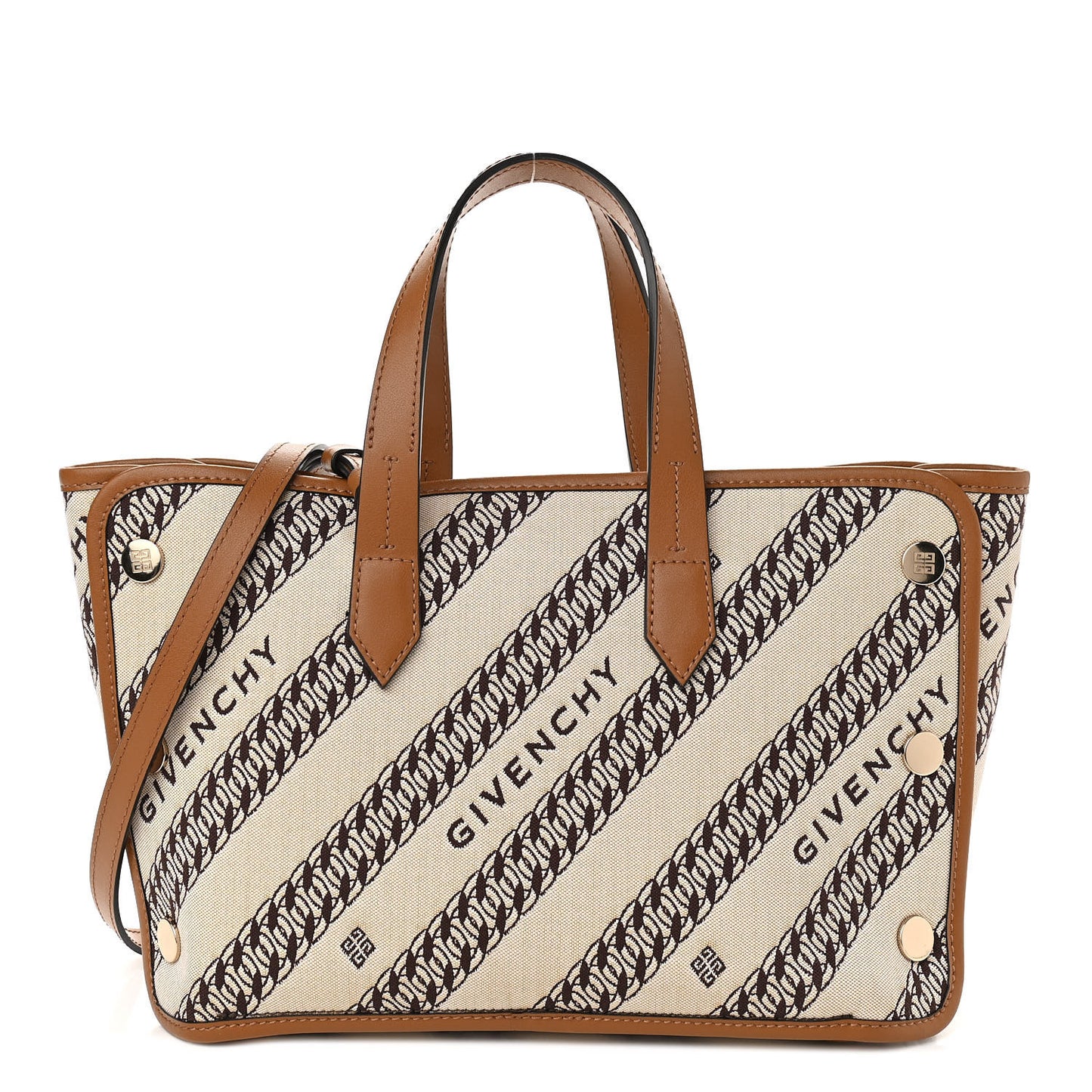 Canvas Mini Bond Shopper Tote Beige