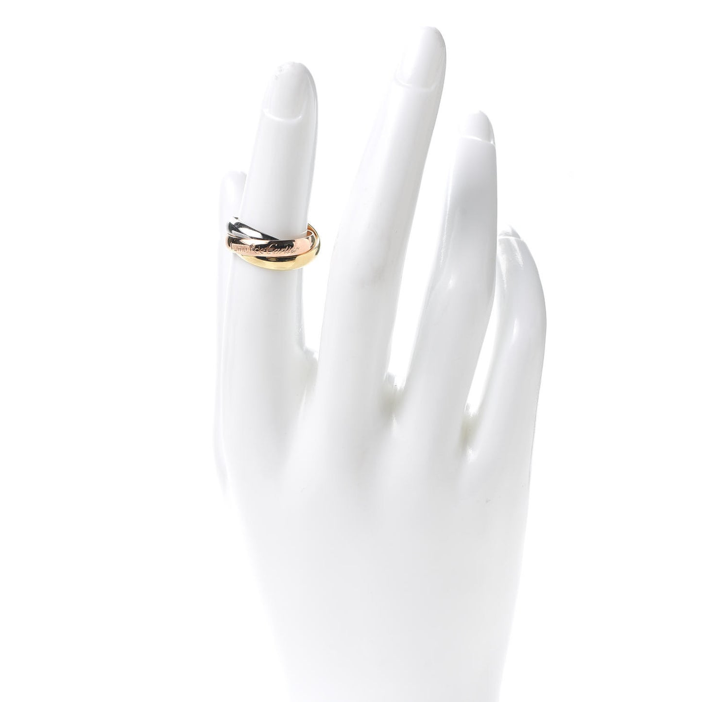 18K Pink Yellow White Gold Classic Les Must De Trinity Ring 50 5.25