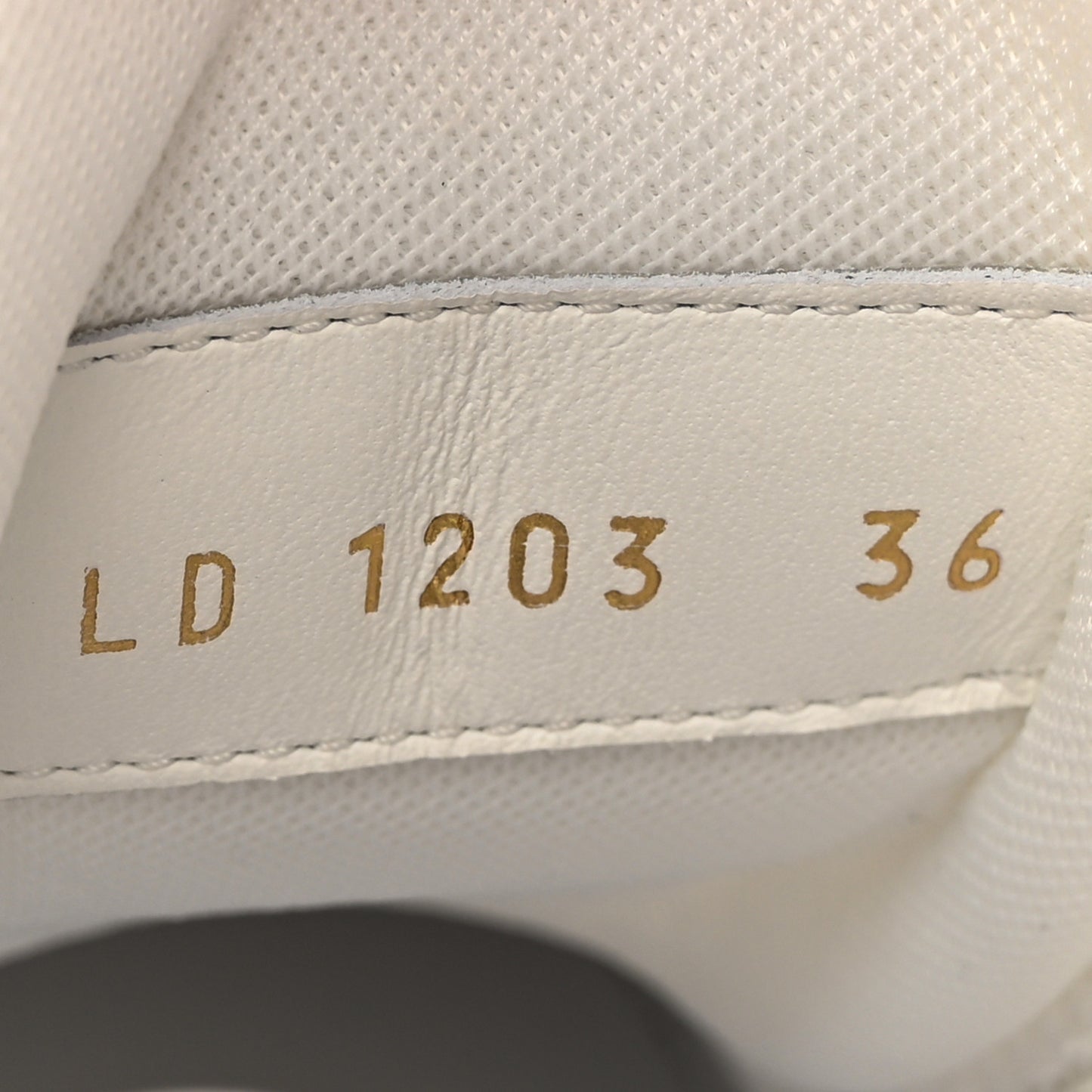 Calfskin Embossed Monogram Denim Womens LV Trainer Sneakers 36 Blue