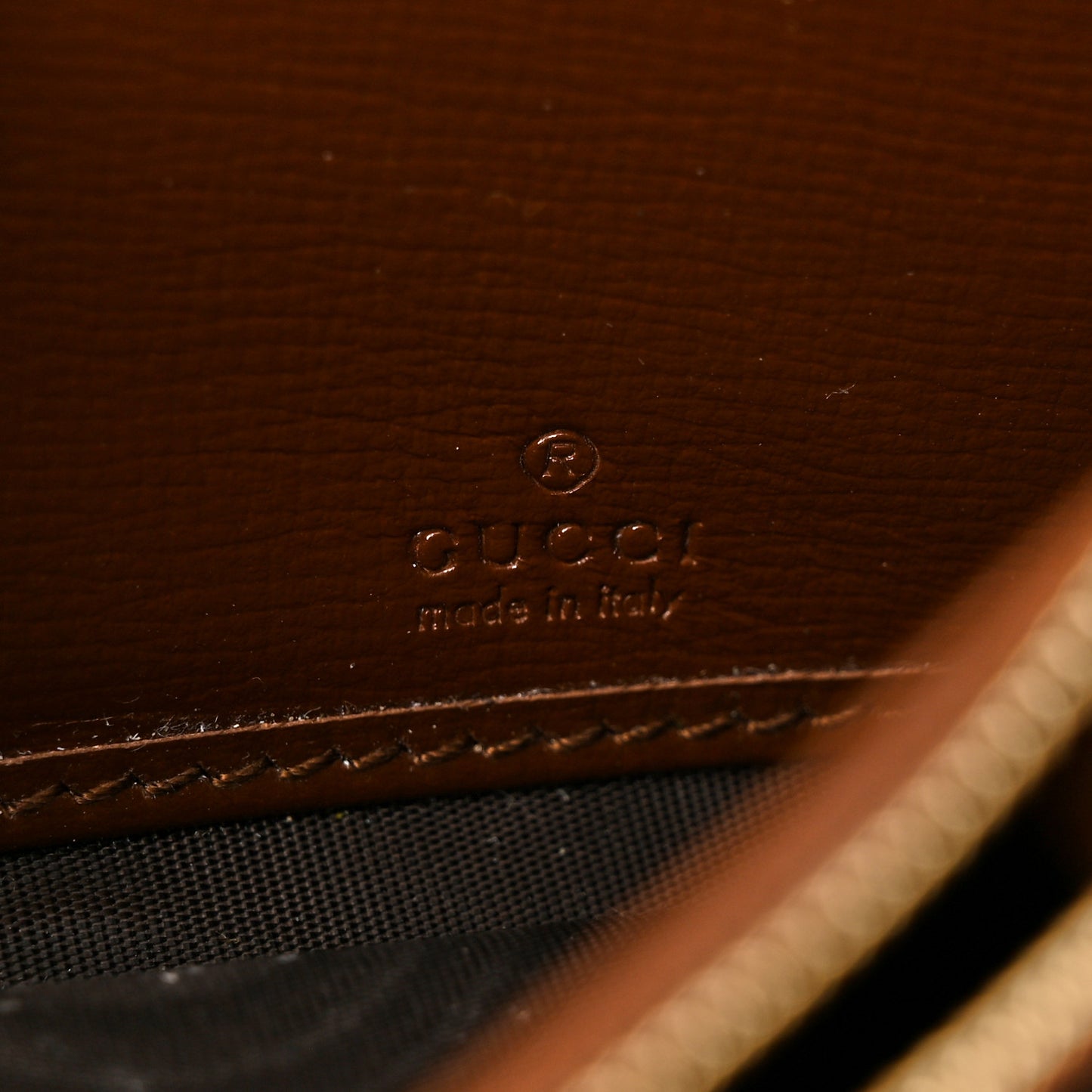 GG Supreme Monogram Azalea Calfskin Web Jackie 1961 Chain Wallet Beige Ebony Brown Sugar